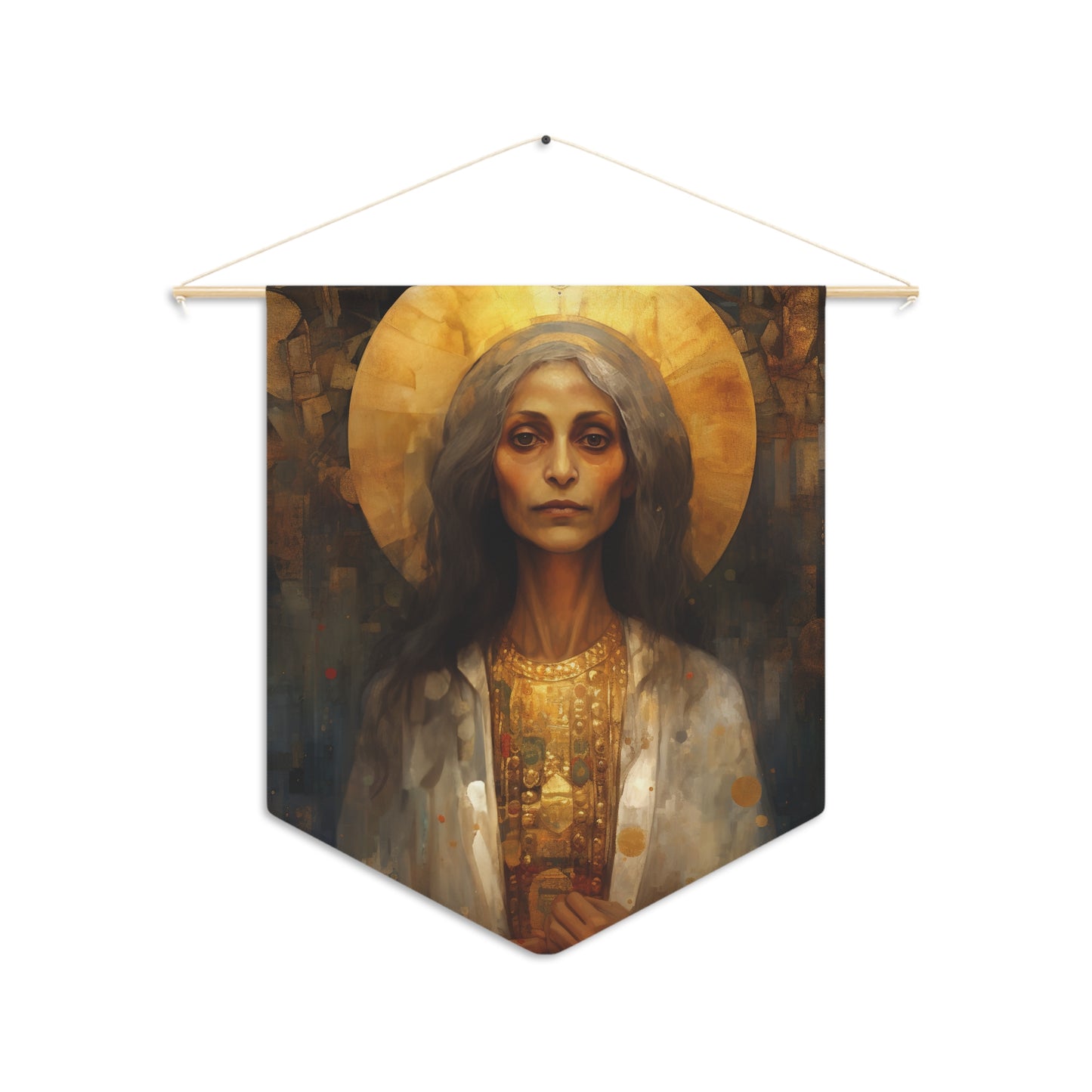 Saint Mary of Egypt Wall Banner / Wall Hanging - Prayer room art - Catholic Home Art - Large Saint Art for your home - 18" x 21"