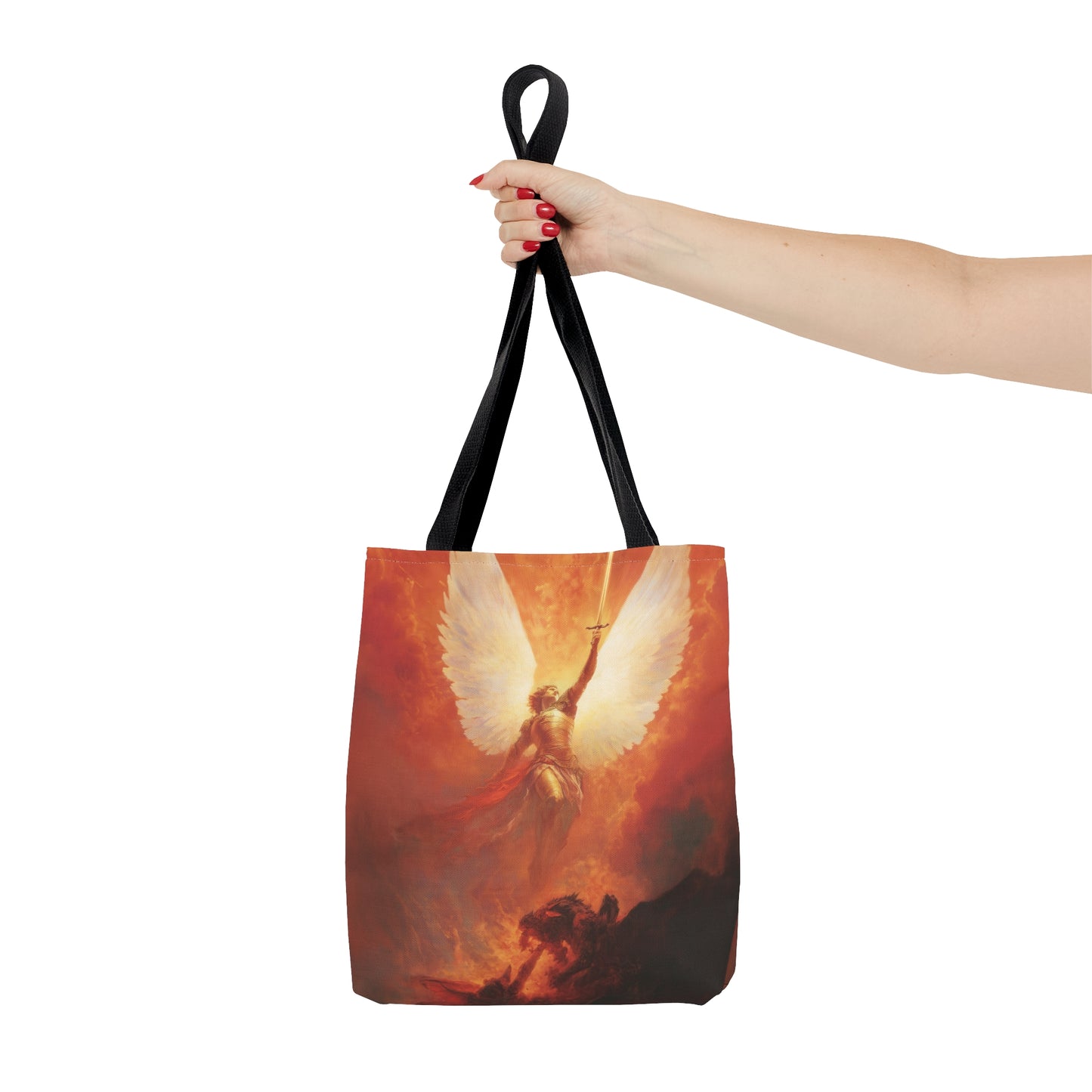 Saint Michael the Archangel - Tote Bag - Large Medium Small Faith Art Bag - Bible Study Faith Purse - Double Sided