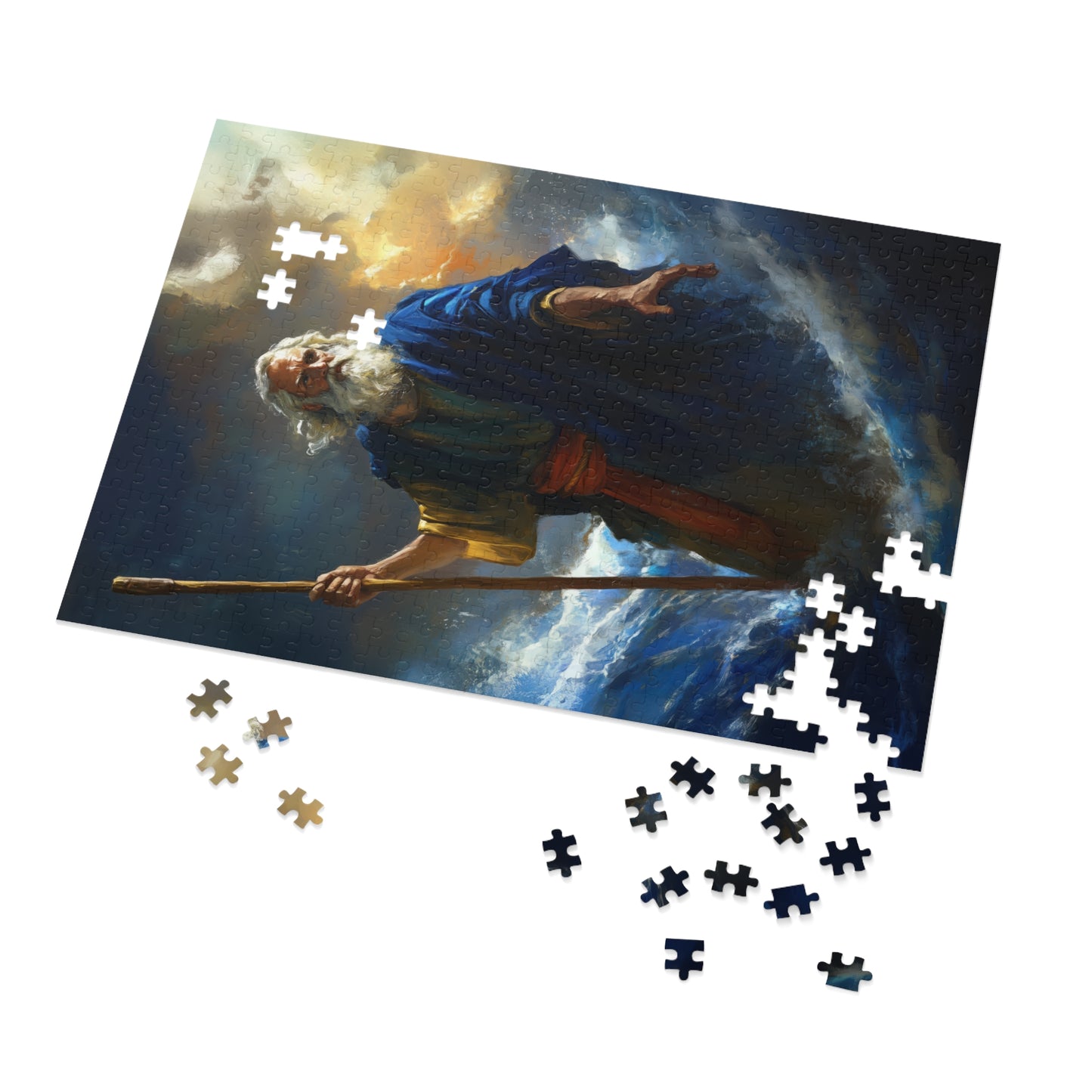Moses Before the Trembling Sea - Puzzle & Keepsake Tin - Religious Jigsaw Puzzle (30, 110, 252, 500,1000-Piece)