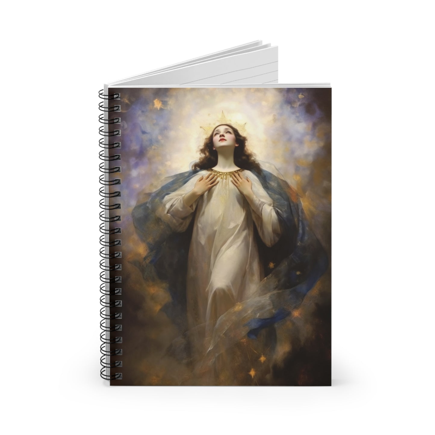The Assumption of Mary Journal - Sanctified Souls Art - Religious Based Notebook - Spiral Notebook - Ruled Line
