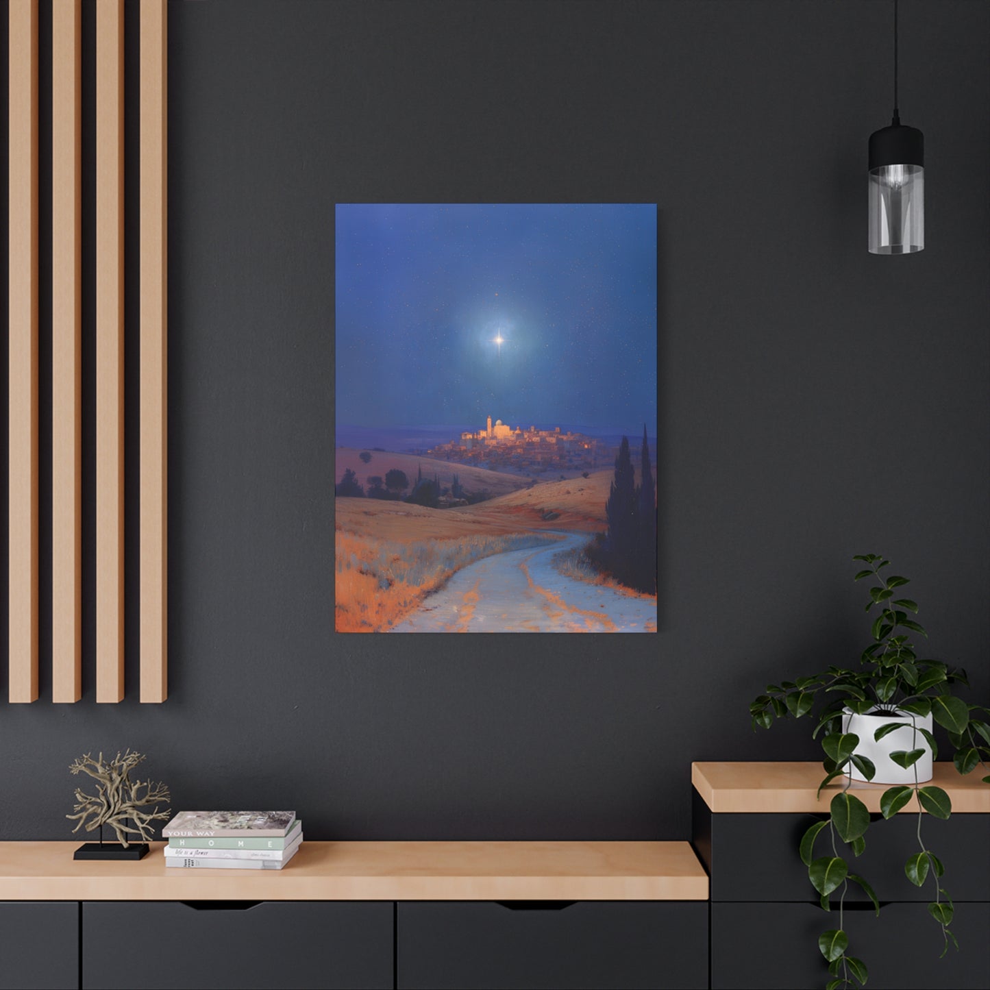 Bethlehem Wrapped in the Light of His Coming - Gallery Wrapped Canvas - Print - Religious Art for your Home - Catholic
