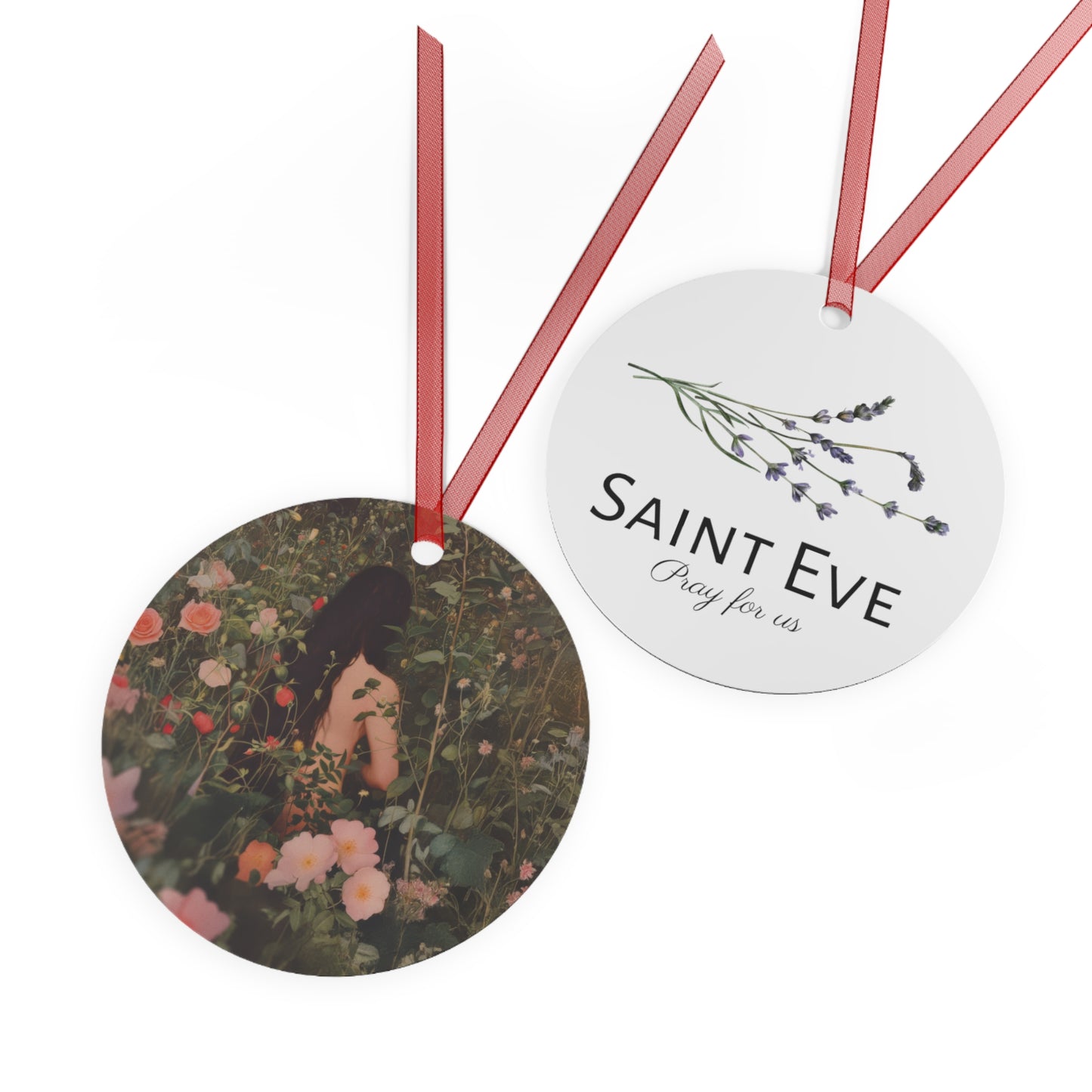 Saint Eve  - Ornament - Religious Holiday Christmas Ornament and Keepsake - Double sided - Religious Artwork