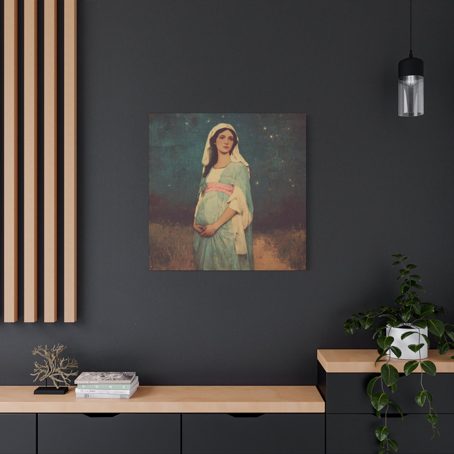 Our Lady of 'O' - Our Lady of Expectation - Mother Mary - Marian Art - Gallery Wrapped Canvas - Print - Catholic Art Print