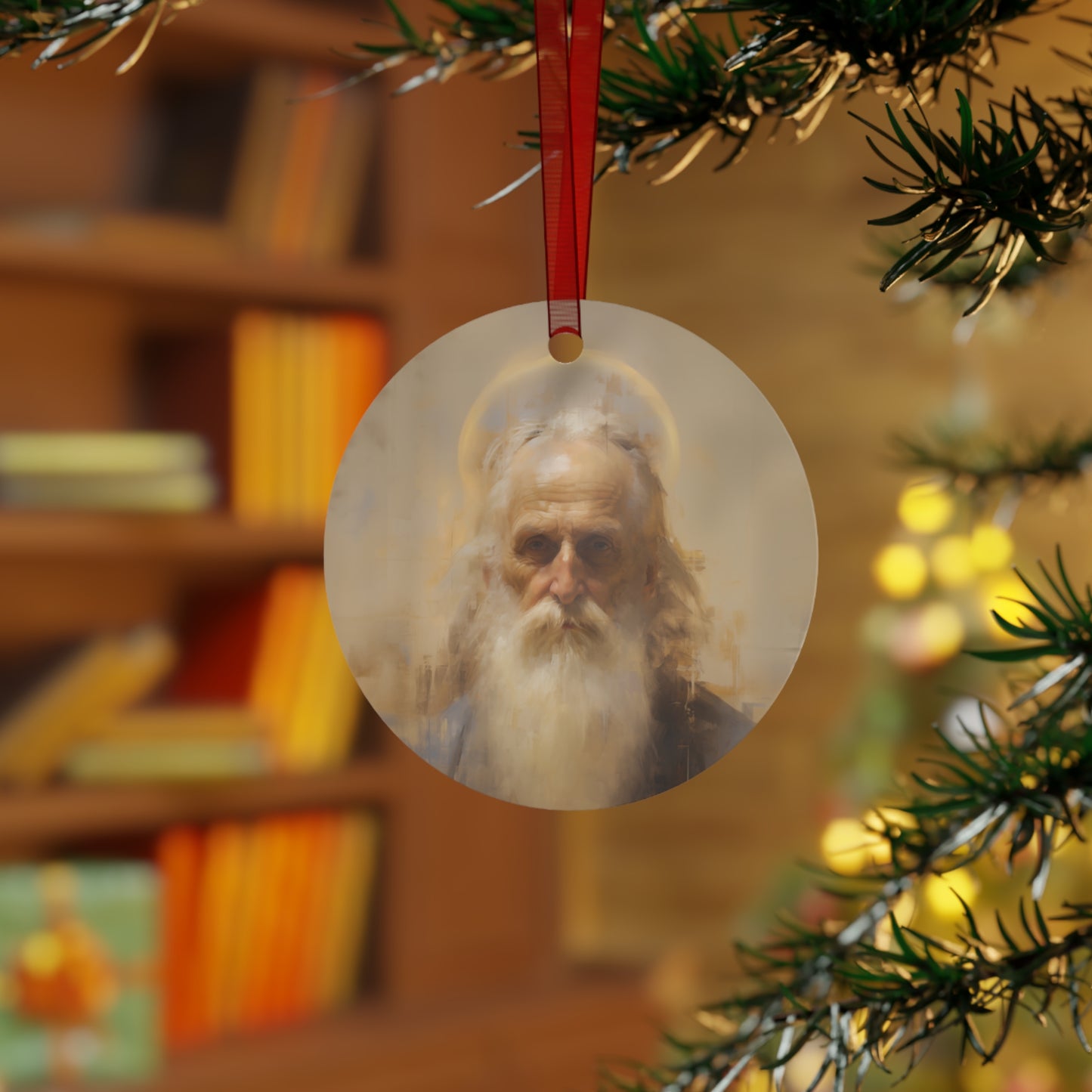 Saint Zachariah Metal Ornament - Religious Holiday Christmas Keepsake - Religious Catholic Tree Ornament - Christmas Gift