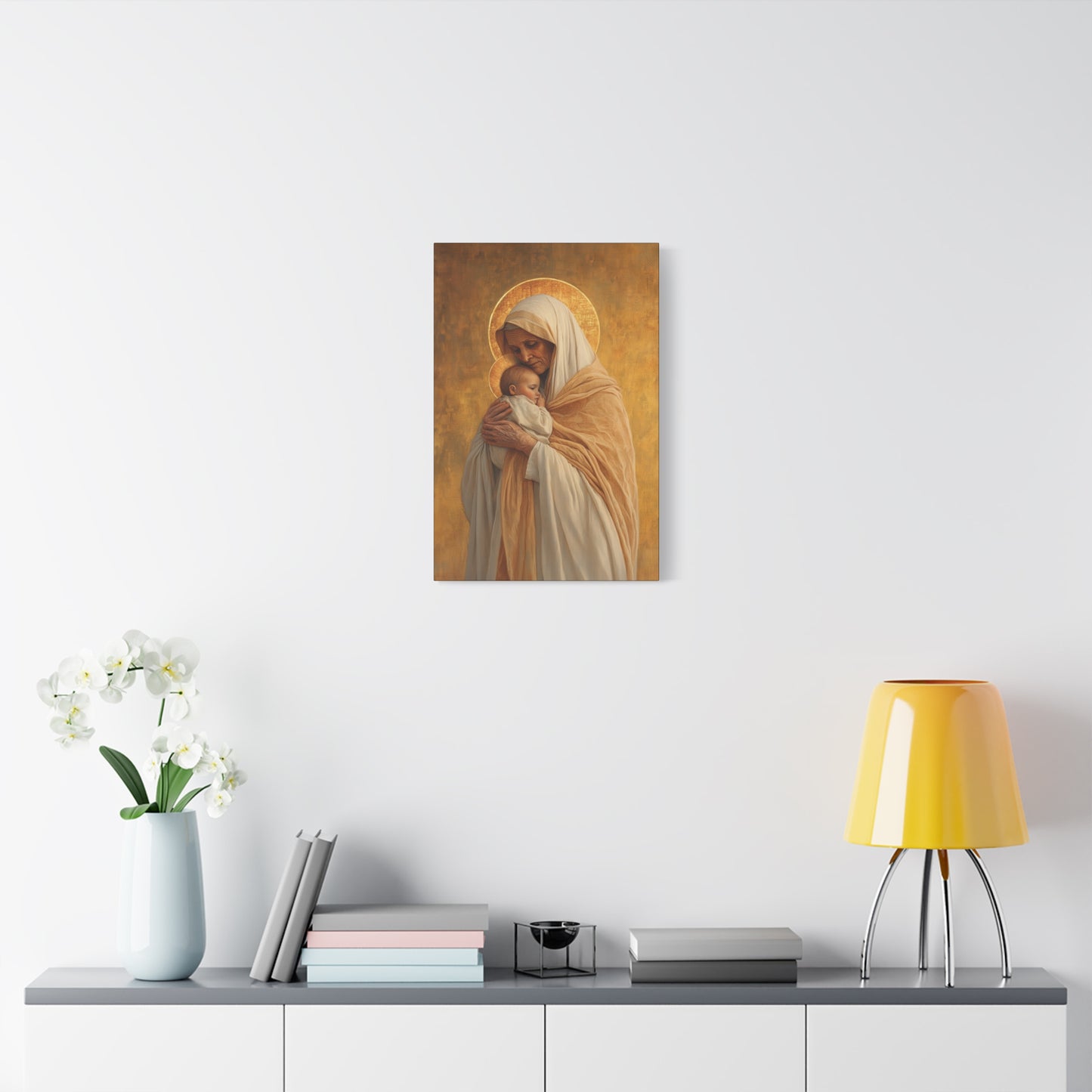 Saint Anna the Prophetess - Museum Wrapped Canvas - Print - Religious Art for your Home - Christian print - Prayer Room Art - Catholic