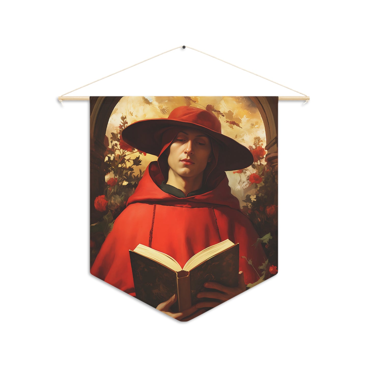 Saint Bonaventure Wall Banner / Wall Hanging - Catholic Home Art - 18" x 21"