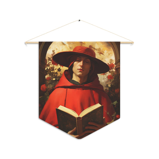 Saint Bonaventure Wall Banner / Wall Hanging - Catholic Home Art - 18" x 21"