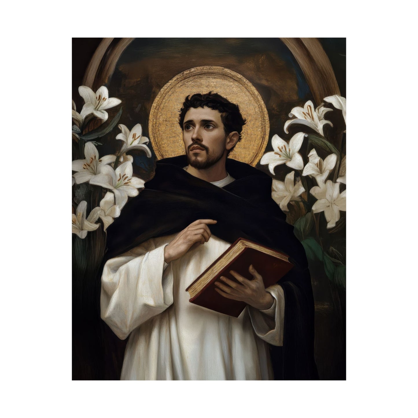 Saint Dominic - Sanctified Souls Print - Multiple Sizes - Premium Posters - Catholic Art - Christian Home Decor Artwork