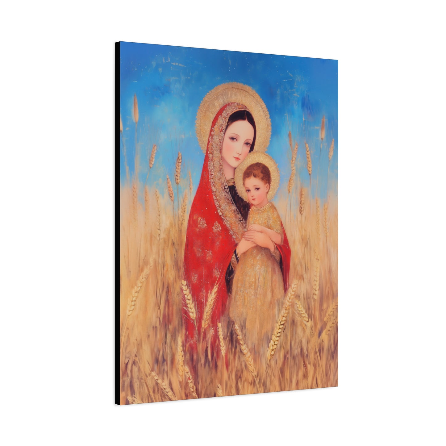Our Lady of the Harvest  - Multiple Sizes - Catholic Home art - Museum Wrapped Canvas - Sanctified Souls Print