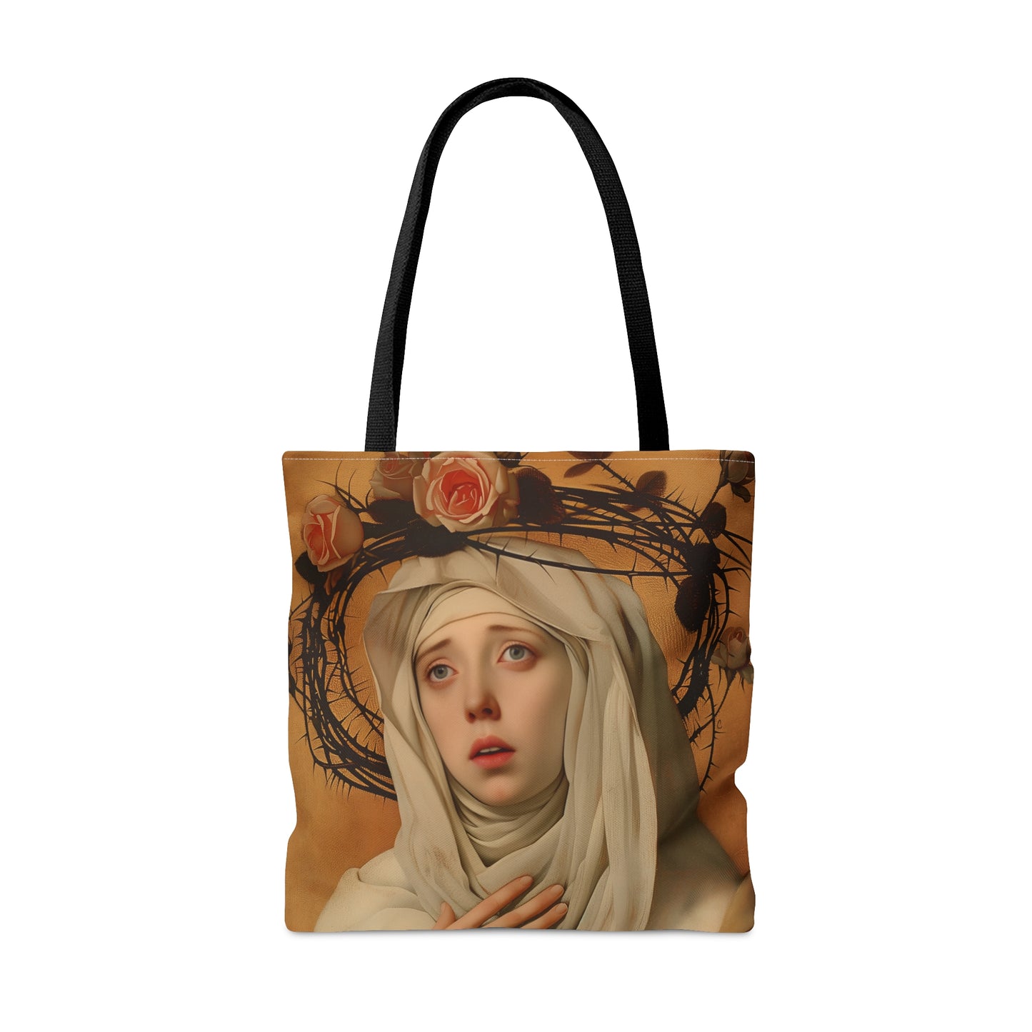 Saint Catherine de Ricci Tote Bag - Large Medium Small Faith Art Bag - Catholic Faith Art purse - Double Sided