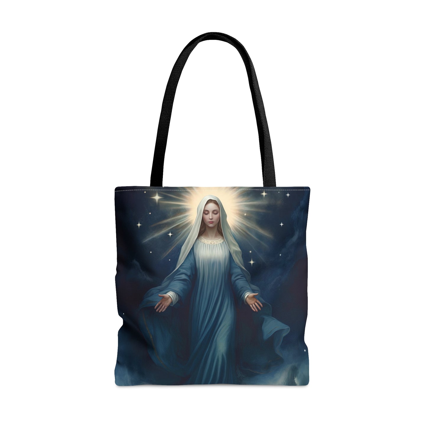 Our Lady Star of the Sea Tote Bag - Large Medium Small Faith Art Bag - Re usable Tote Purse - Double Sided - Catholic Art Bag - Mother Mary
