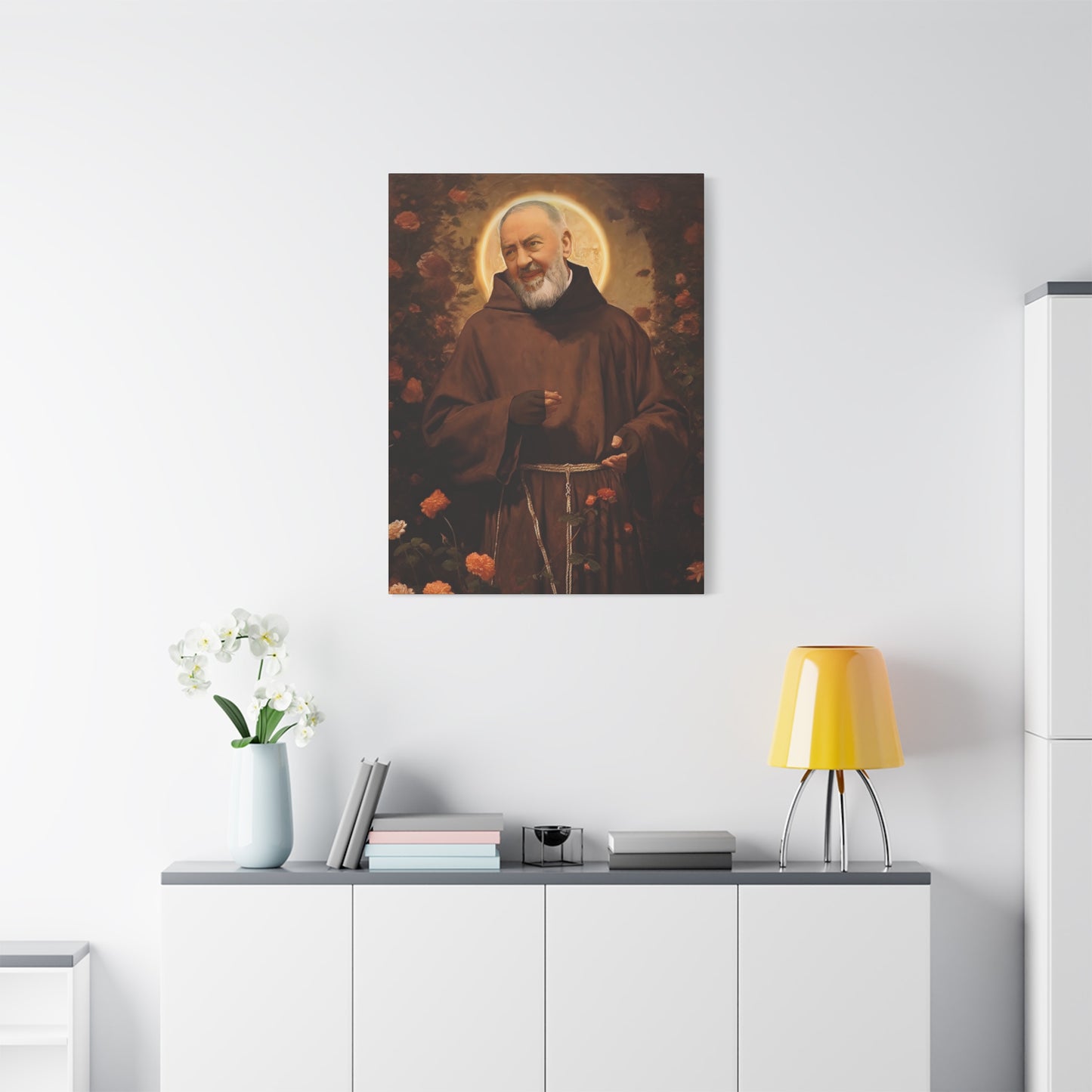 Saint Padre Pio - Museum Wrapped Canvas - Sanctified Souls Print - Religious Art for your Home