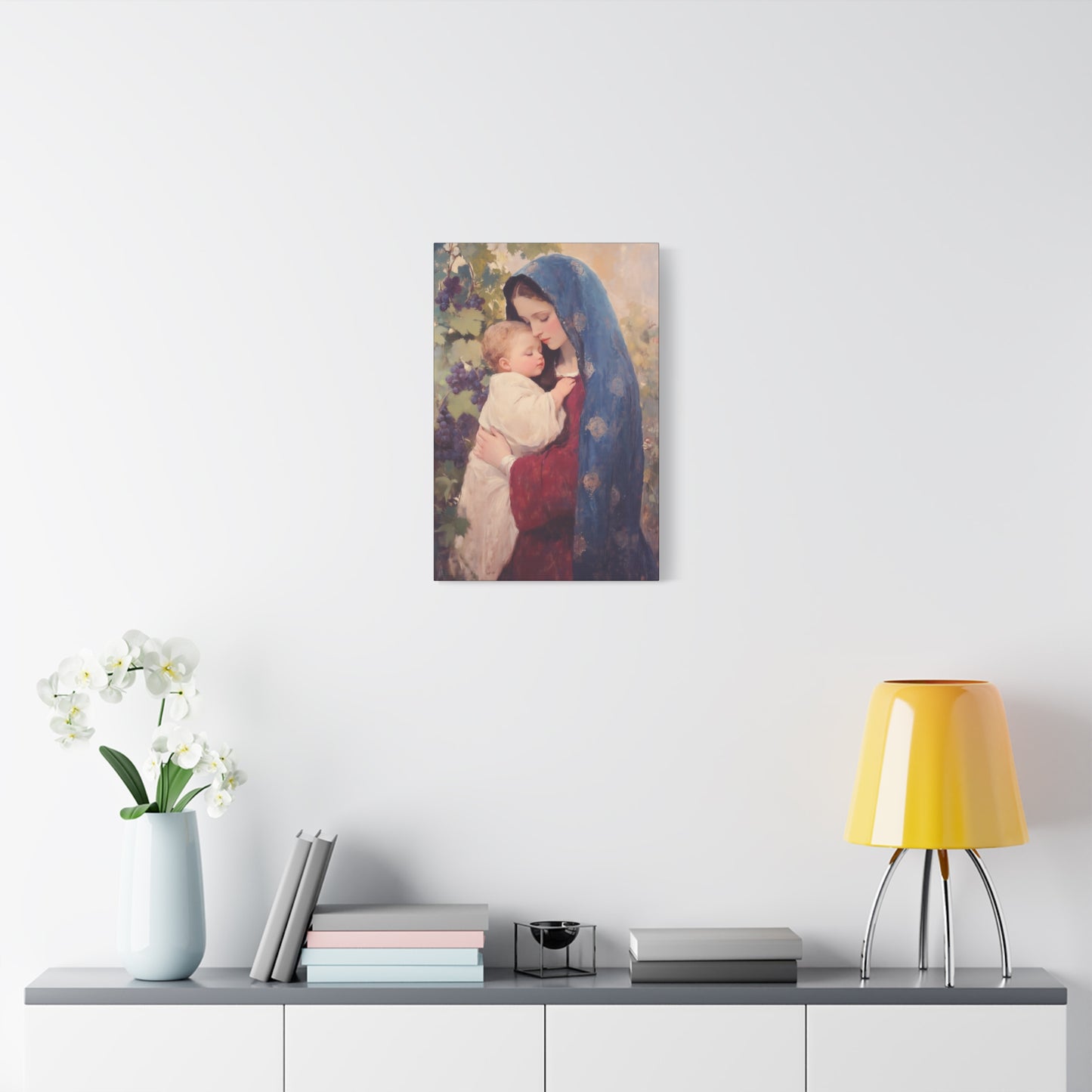 Our Lady of the Grapes / Out Lady of the Harvest - Gallery Wrapped Canvas - Print - Religious Art for your Home - Catholic Art