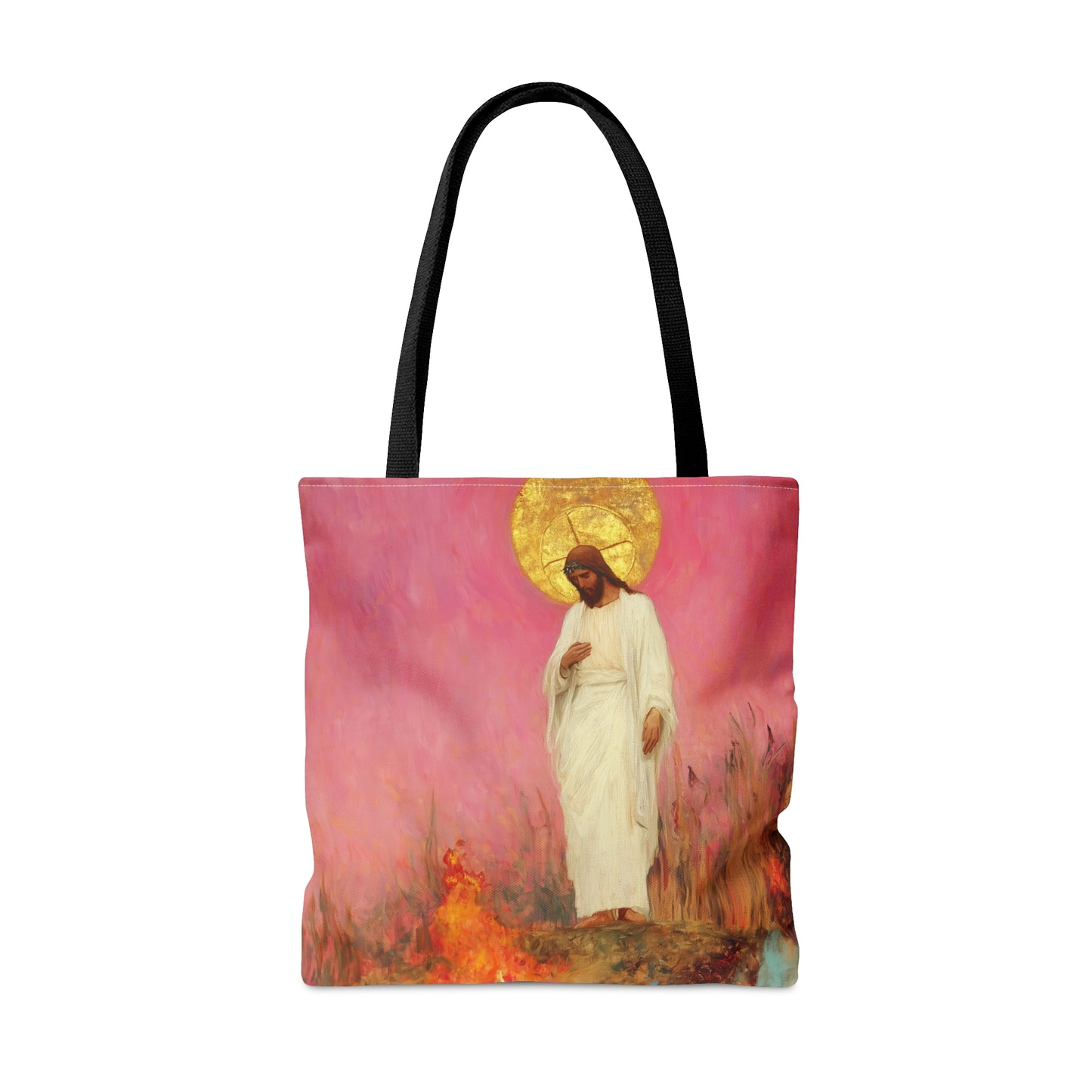 The Stone Cracked Beneath His FeetTote Bag - Large Medium Small Faith Art Bag - Catholic Faith Purse - Double Sided