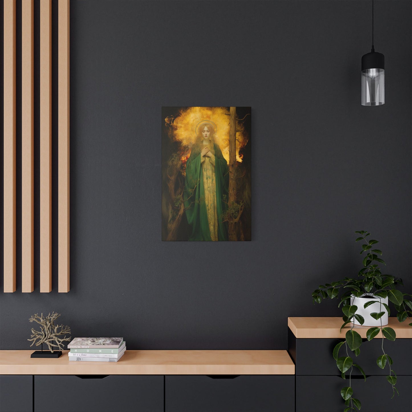 Saint Afra Canvas Print - Multiple Sizes - Catholic Home art - Museum Wrapped Canvas - Sanctified Souls Print