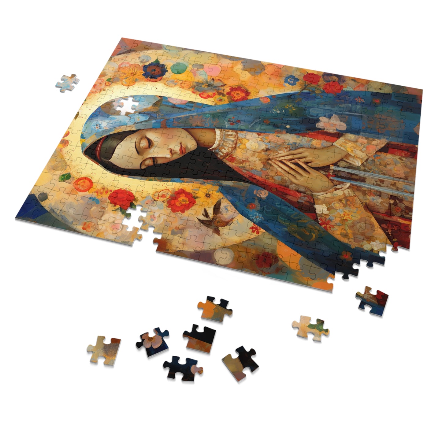 Mary's Silent Blessing - Puzzle and Keepsake Tin - Religious Jigsaw Puzzle (30, 110, 252, 500,1000-Piece) - Religious Puzzle