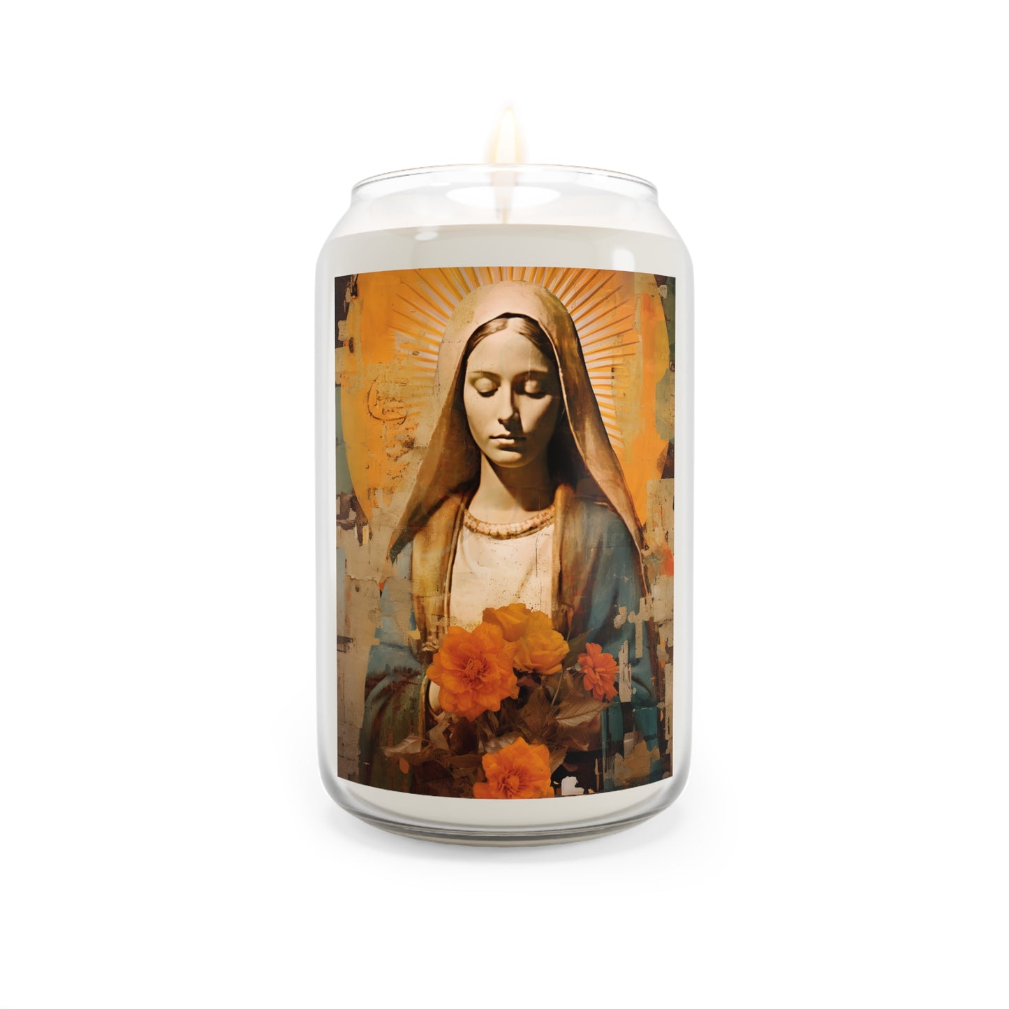 Blessed and Beloved- Mother Mary - Scented Prayer Candle, 13.75oz - Tall Size - Religious Prayer Candle - Catholic Art - Religious Gift