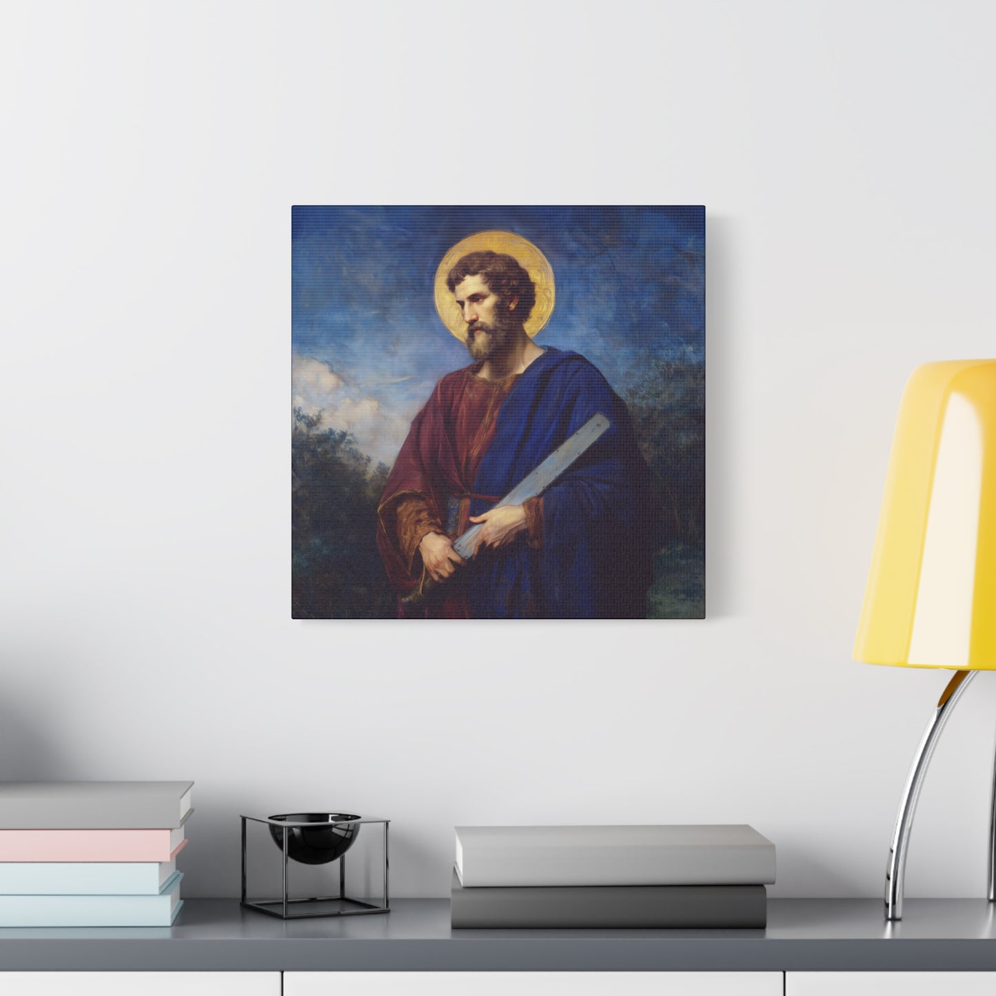 Saint Simon the Apostle  - Gallery Wrapped Canvas - Print - Religious Art for your Home - Catholic Art