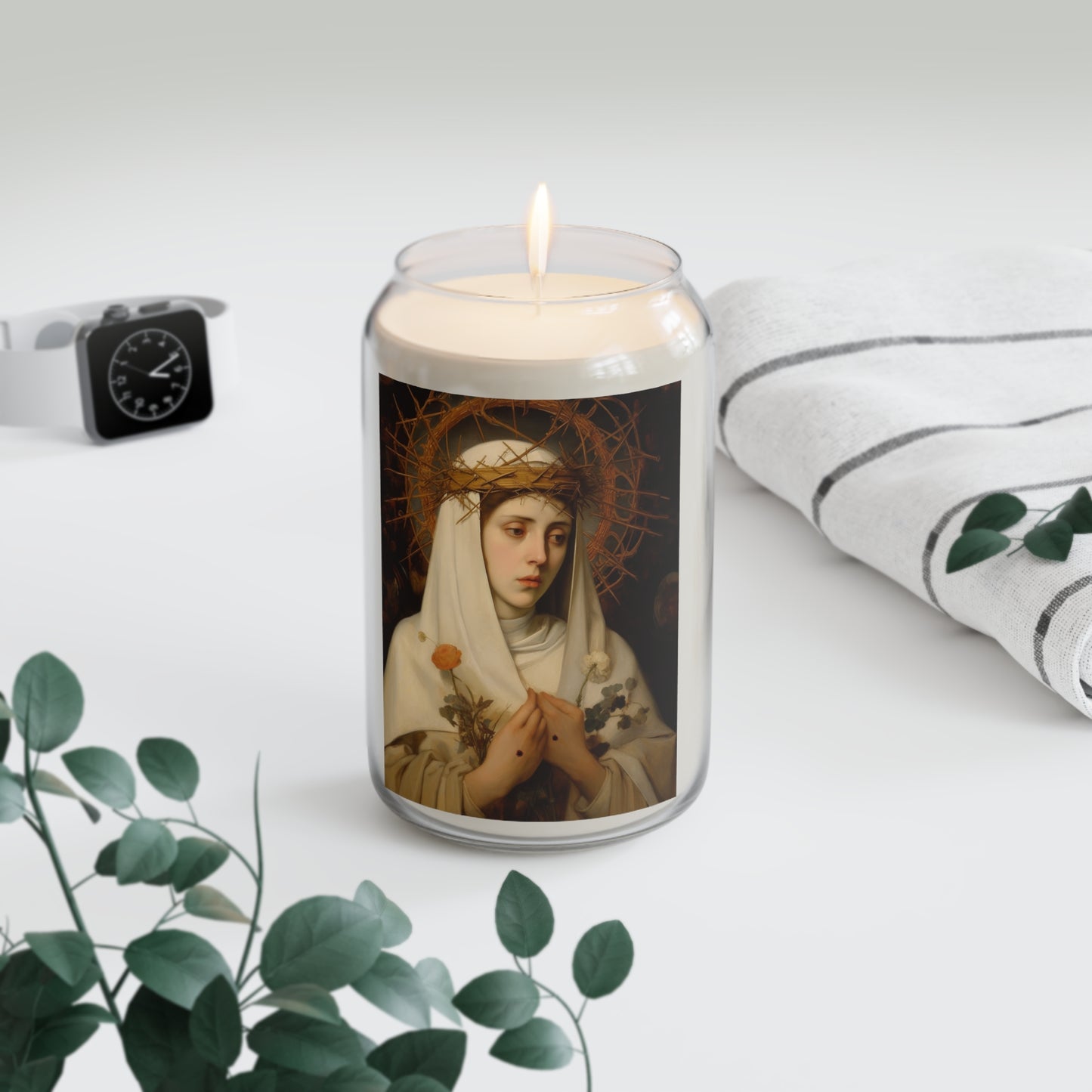 Saint Catherine of Siena Candle  - Scented Prayer Candle, 13.75oz - Religious Prayer Candle - Catholic Saint Candle