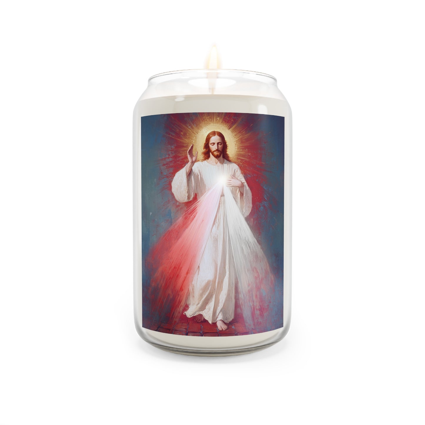 The Divine Mercy - Our Lord Jesus Christ - Scented Prayer Candle, 13.75oz - Tall Size - Religious Prayer Candle