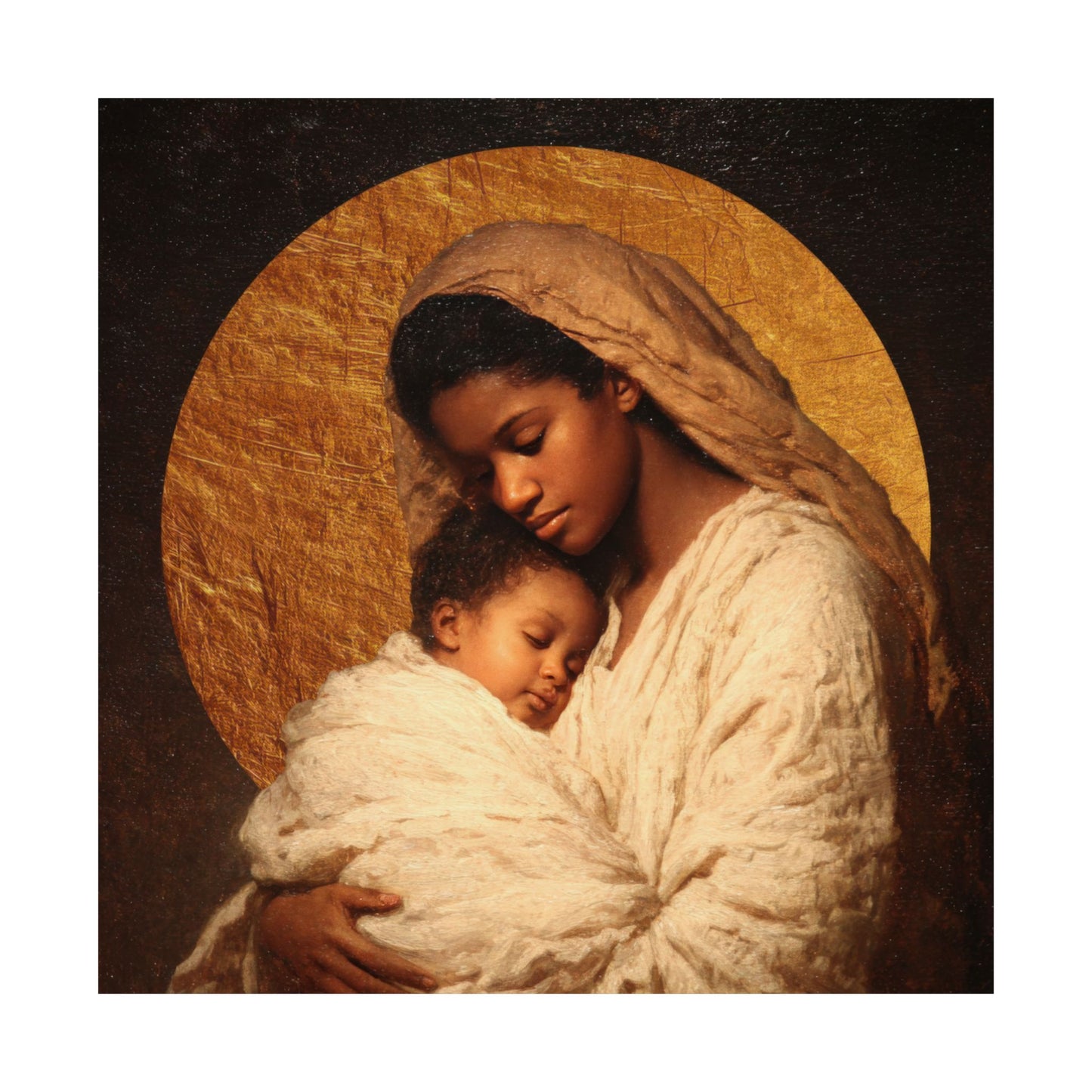 Our Lady of the Manger - Mother Mary and the Christ Child - Sanctified Souls Print - Multiple Sizes - Premium Matte Vertical Posters