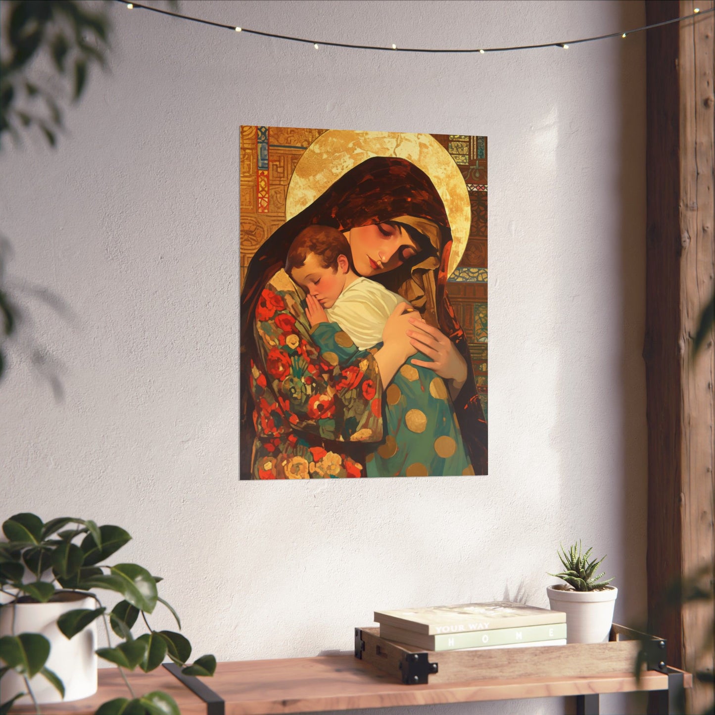 Mary, Mother of God - Divine Mother Poster Print - Sanctified Souls Print - Multiple Sizes - Premium Posters - Catholic Art