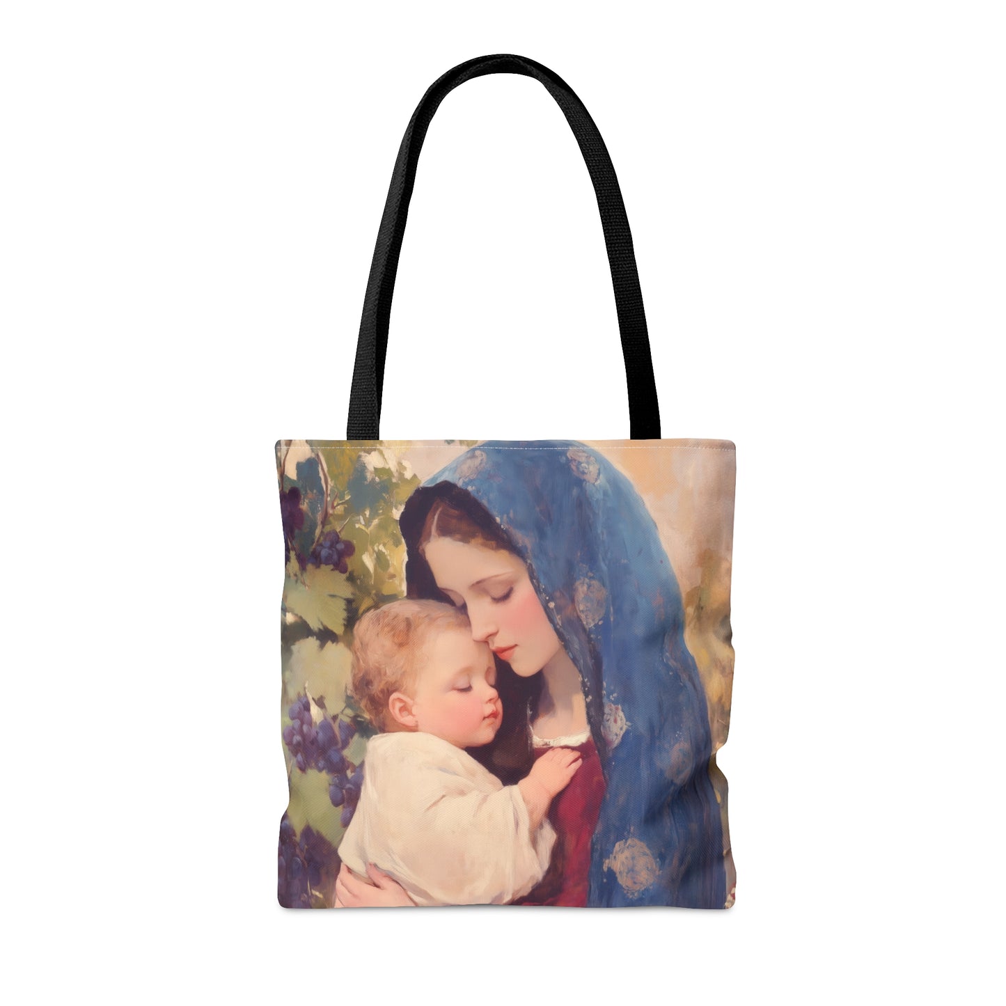 Our Lady of the Grapes / Out Lady of the Harvest - Tote Bag - Large Medium Small Faith Art Bag - Catholic Faith Purse - Mother Mary
