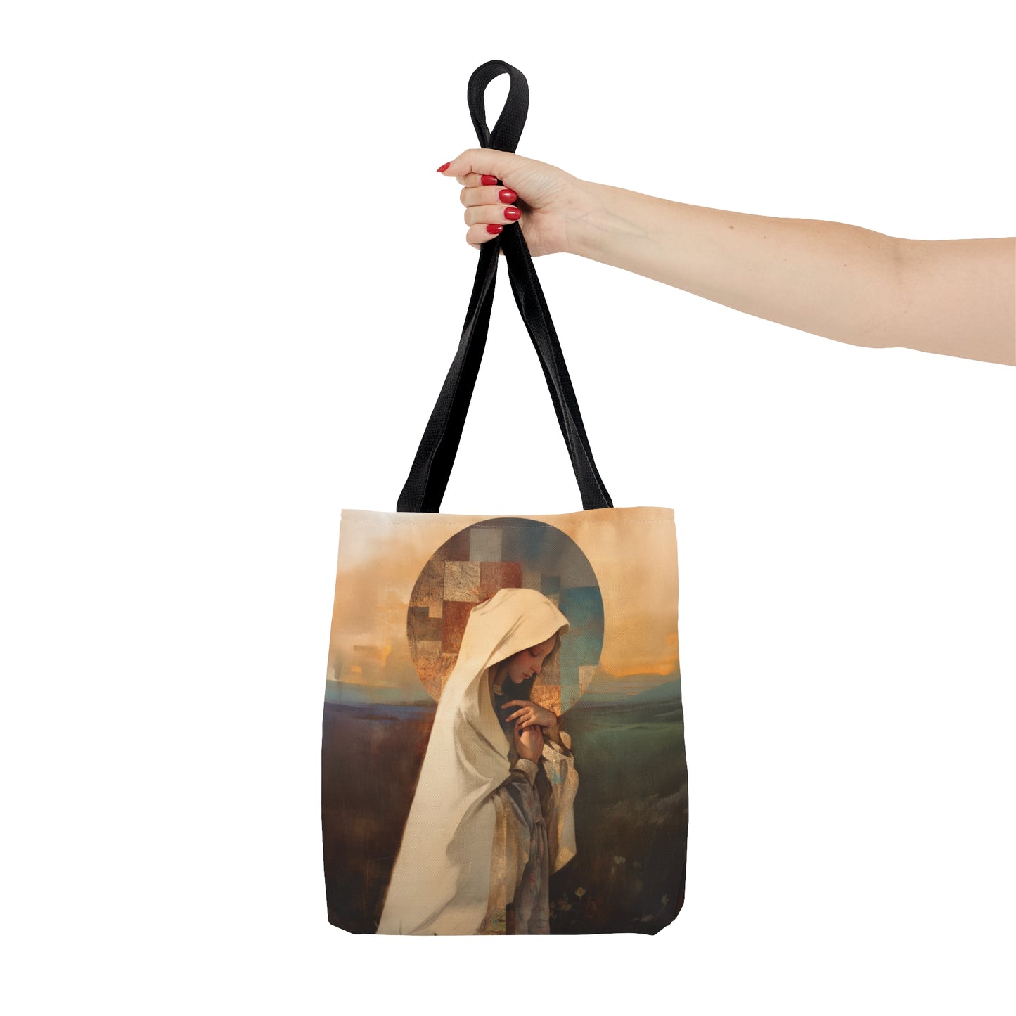 Our Lady of the Prairie - Tote Bag - Large Medium Small Faith Art Bag - Bible Study Faith Purse - Double Sided