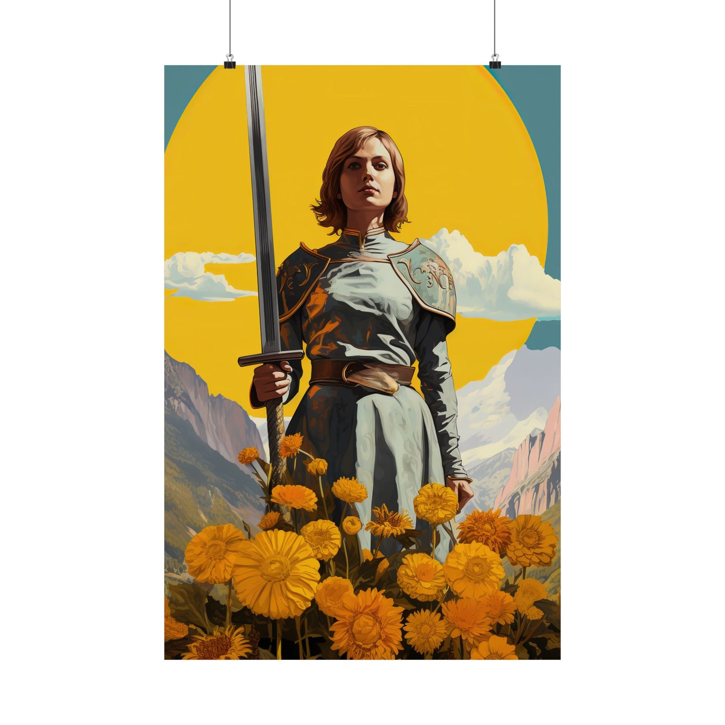 Saint Joan of Arc Print - Sanctified Souls Print - Multiple Sizes - Premium Matte Vertical Posters