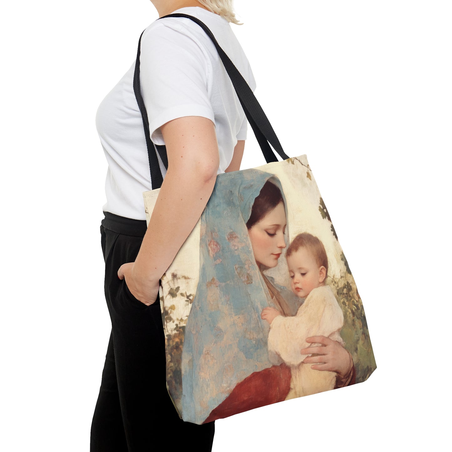 Our Lady of the Grapes / Out Lady of the Harvest - Tote Bag - Large Medium Small Faith Art Bag - Catholic Faith Purse - Mother Mary
