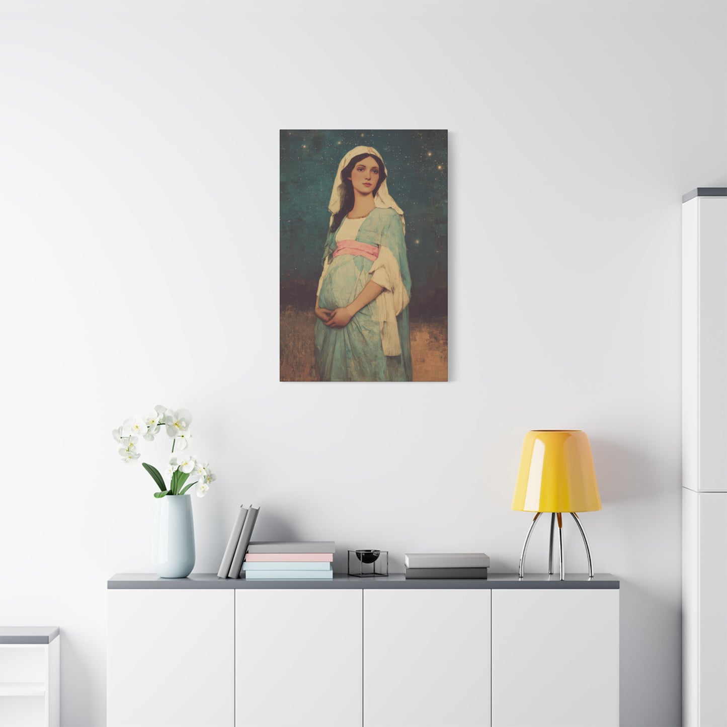 Our Lady of 'O' - Our Lady of Expectation - Mother Mary - Marian Art - Gallery Wrapped Canvas - Print - Catholic Art Print