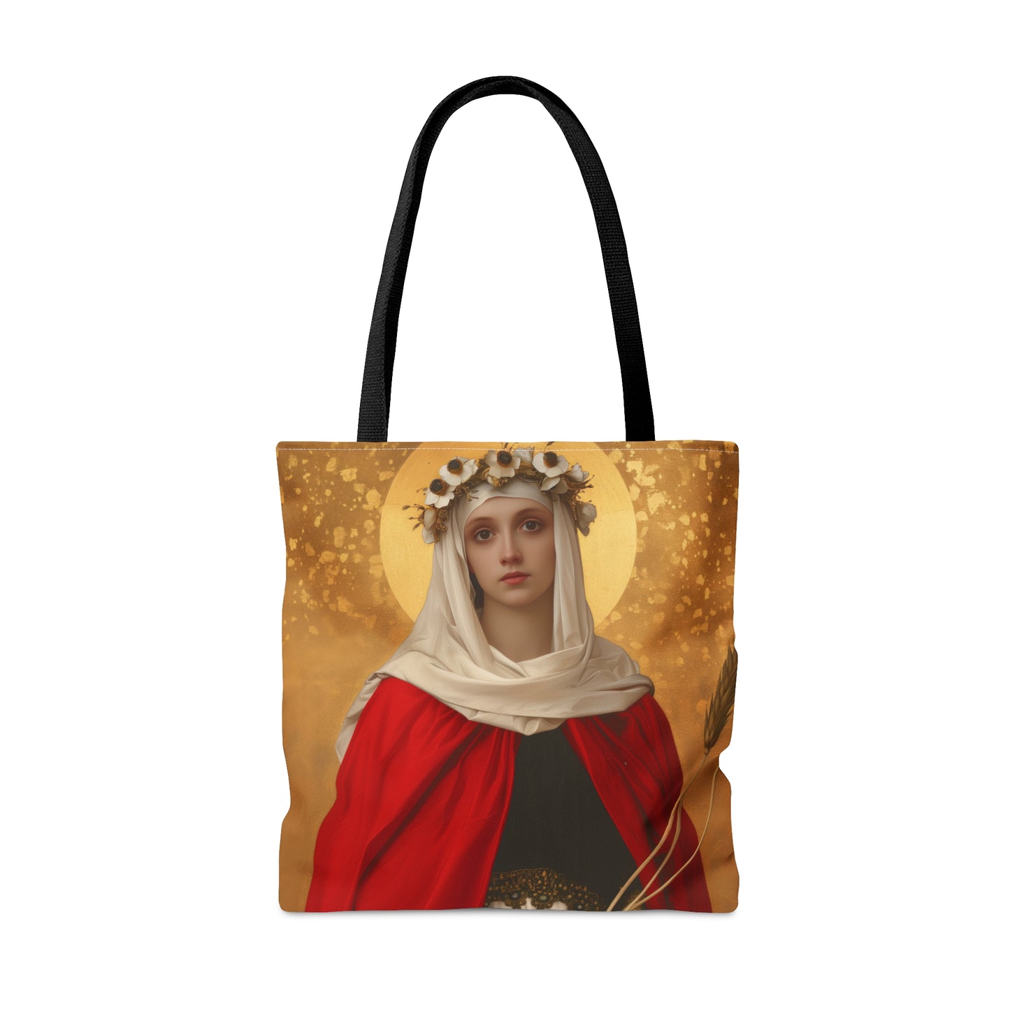 Saint Solange of Bourges Tote Bag - Large Medium Small Faith Art Bag -  Catholic Saint Purse - Carry All Bag - Religious Art Gift