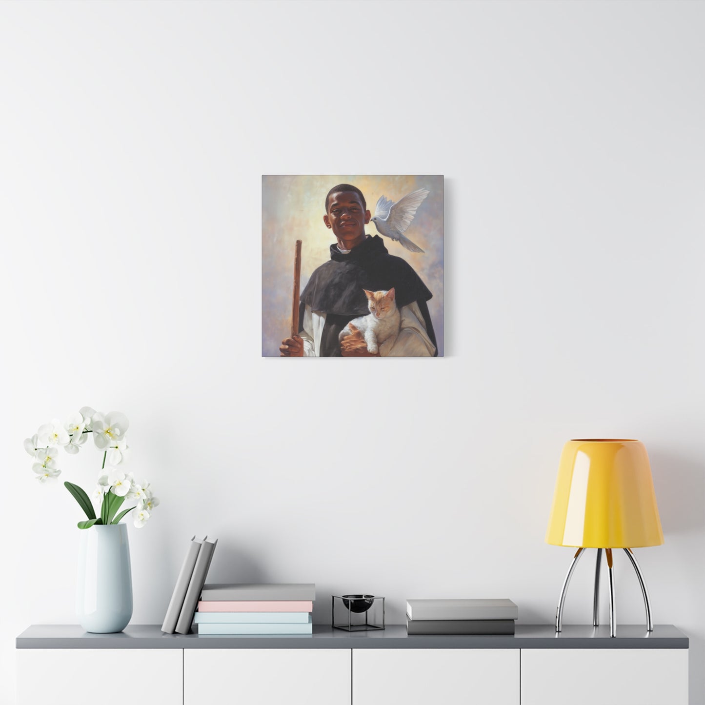Saint Martin de Porres - Gallery Wrapped Canvas - Print - Religious Art for your Home - Catholic Art