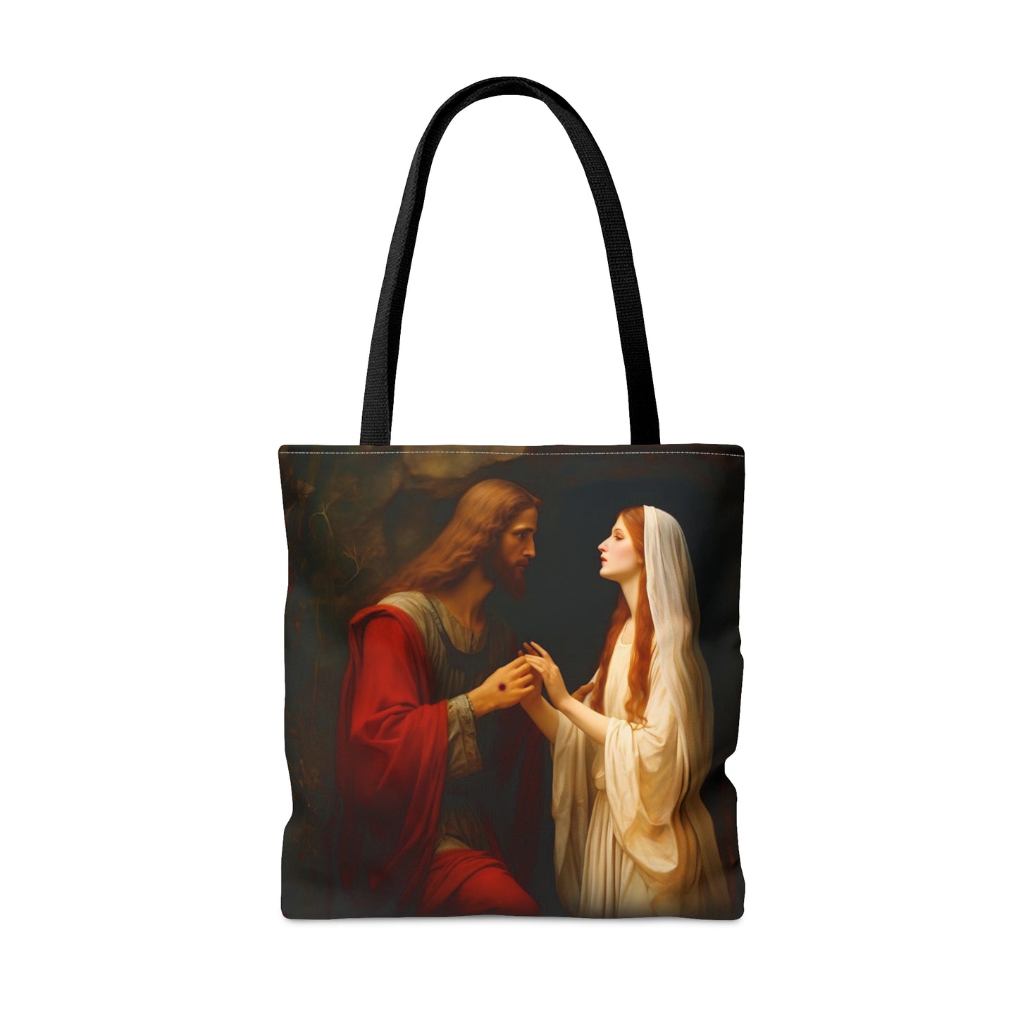 Revelation of Redemption Mary Magdalene and the Risen Christ - Tote Bag - faith inspired carry-all purse