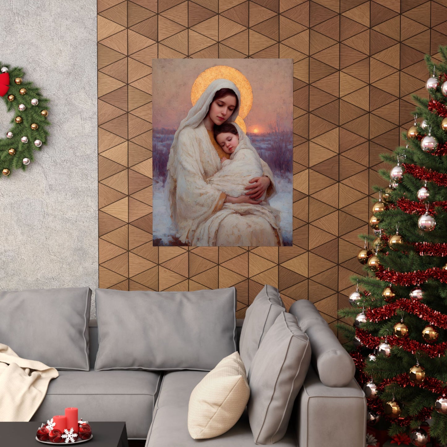 The Love That Stays - Mother Mary and the Christ Child - Sanctified Souls Print - Multiple Sizes - Premium Matte Vertical Posters