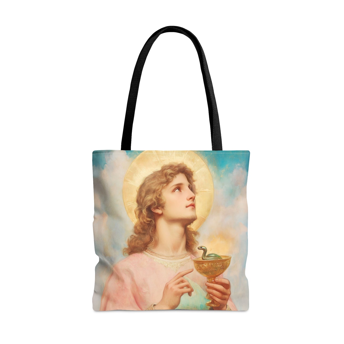 Saint John the Apostle Tote Bag - Large Medium Small Faith Art Bag - Re usable Tote Purse - Double Sided - Catholic Art Bag