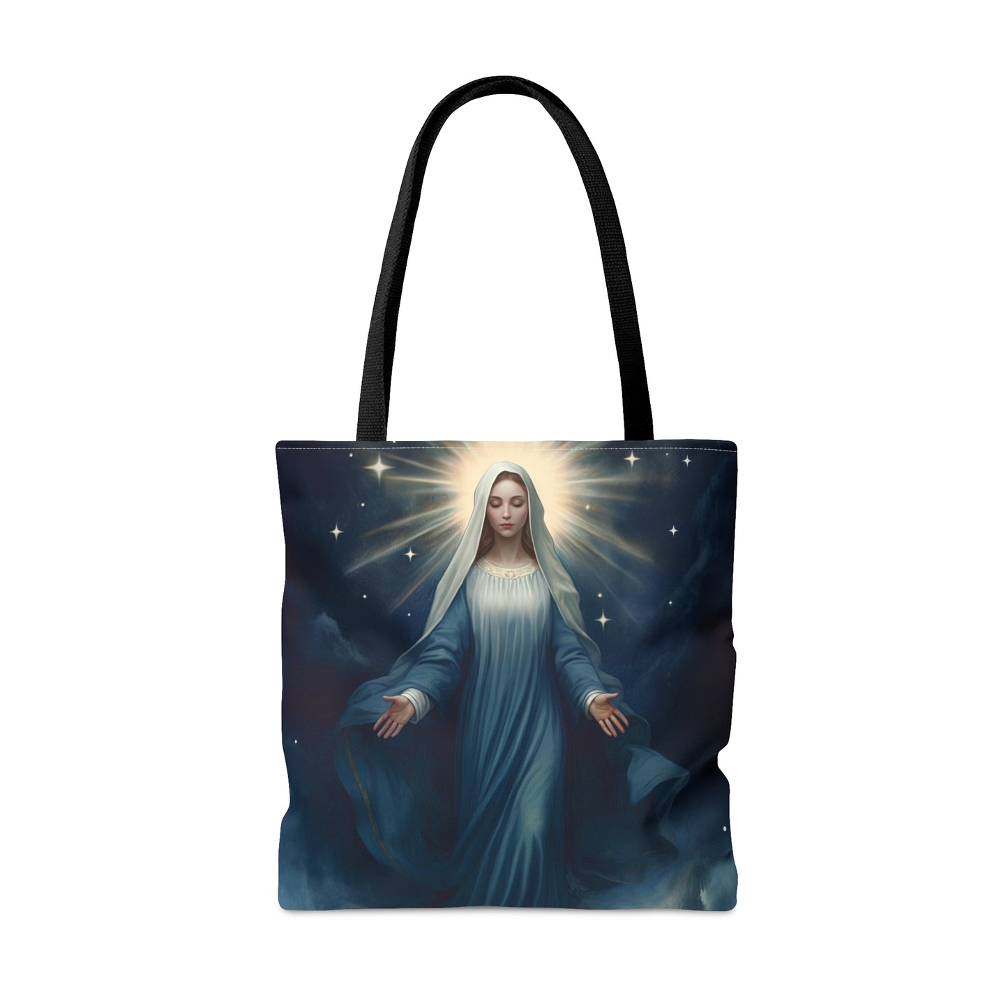 Our Lady Star of the Sea Tote Bag - Large Medium Small Faith Art Bag - Re usable Tote Purse - Double Sided - Catholic Art Bag - Mother Mary