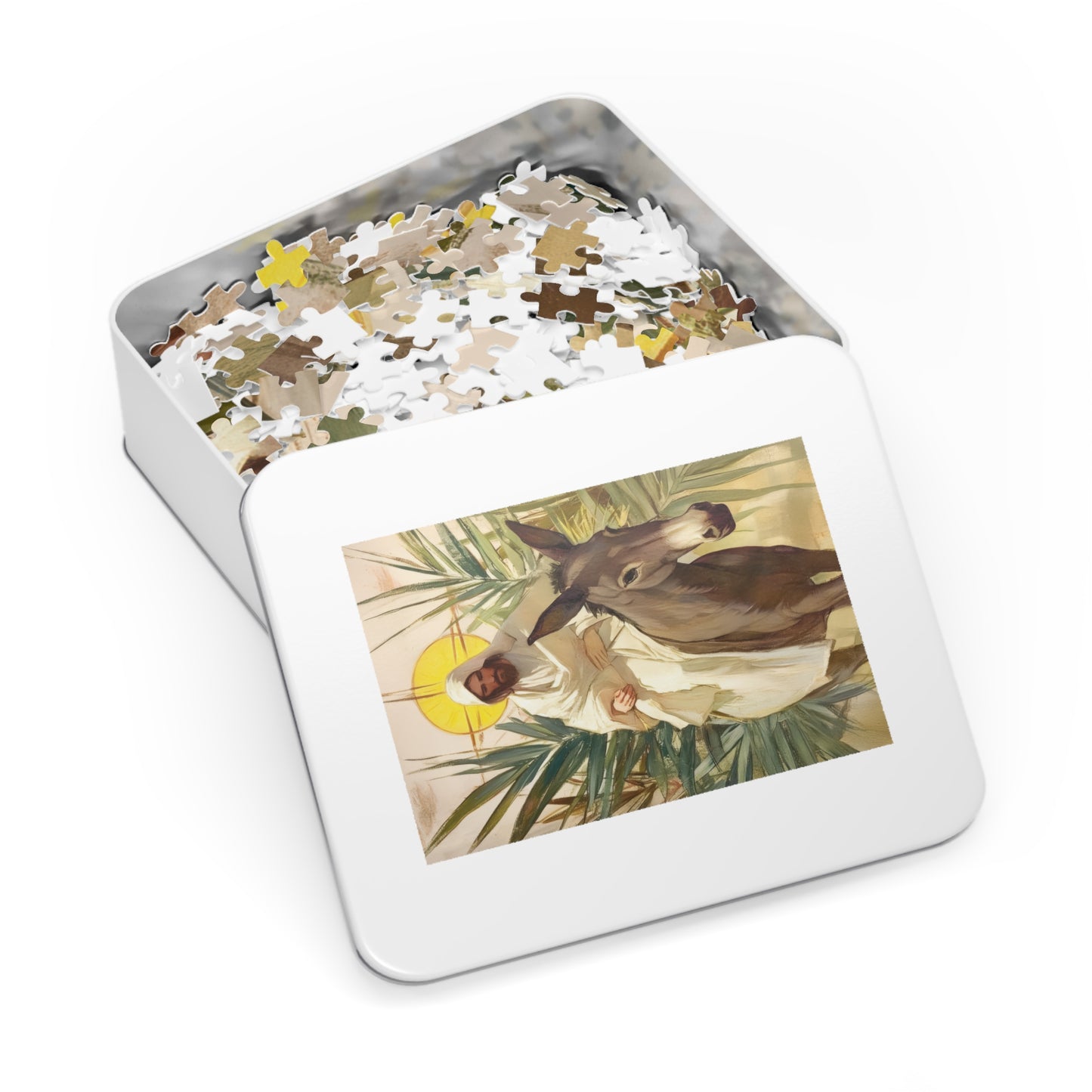 Benedictus Qui Venit (Blessed is He who comes) - Puzzle and Keepsake Tin - Religious Jigsaw Puzzle (30, 110, 252, 500,1000-Piece)