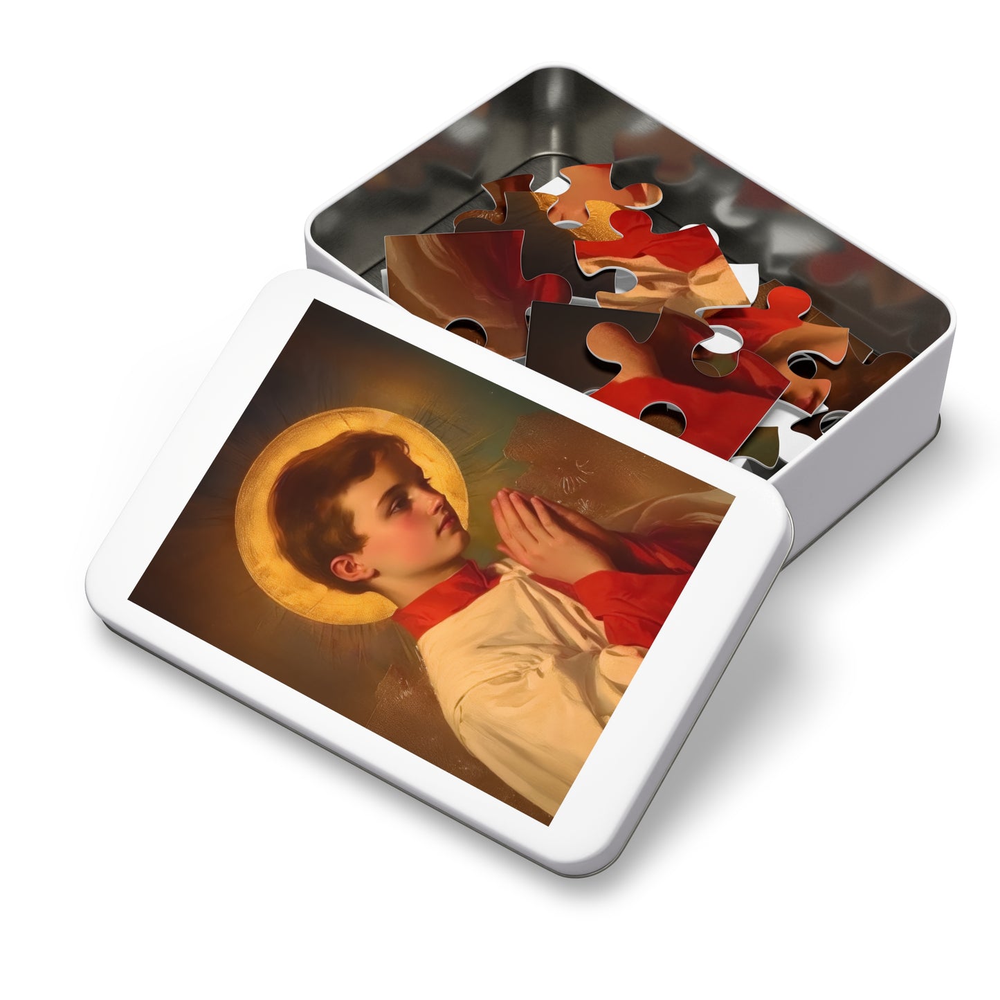 Saint Dominic Savio - Puzzle and Keepsake Tin - Religious (30, 110, 252, 500,1000) - Religious Puzzle - Gifts for Catholic Families