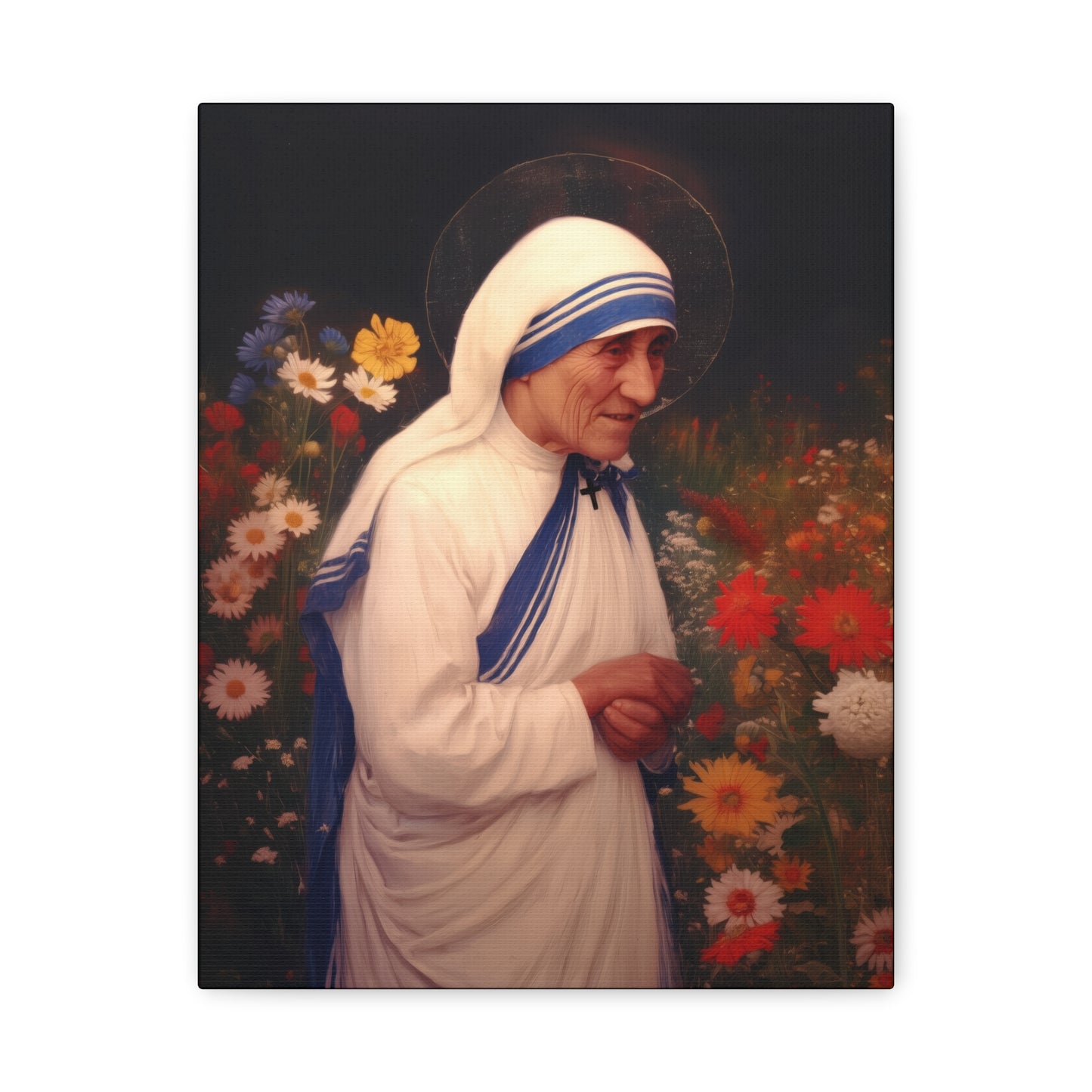 Saint Teresa of Calcutta -  Museum Wrapped Canvas - Sanctified Souls Print - Religious Art for your Home - Catholic Patron Saint Art