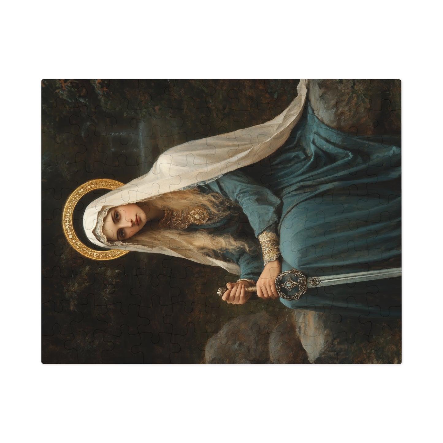 Saint Winifred - Puzzle and Keepsake Tin - Religious (30, 110, 252, 500,1000) - Religious Puzzle - Gifts for Catholic Families