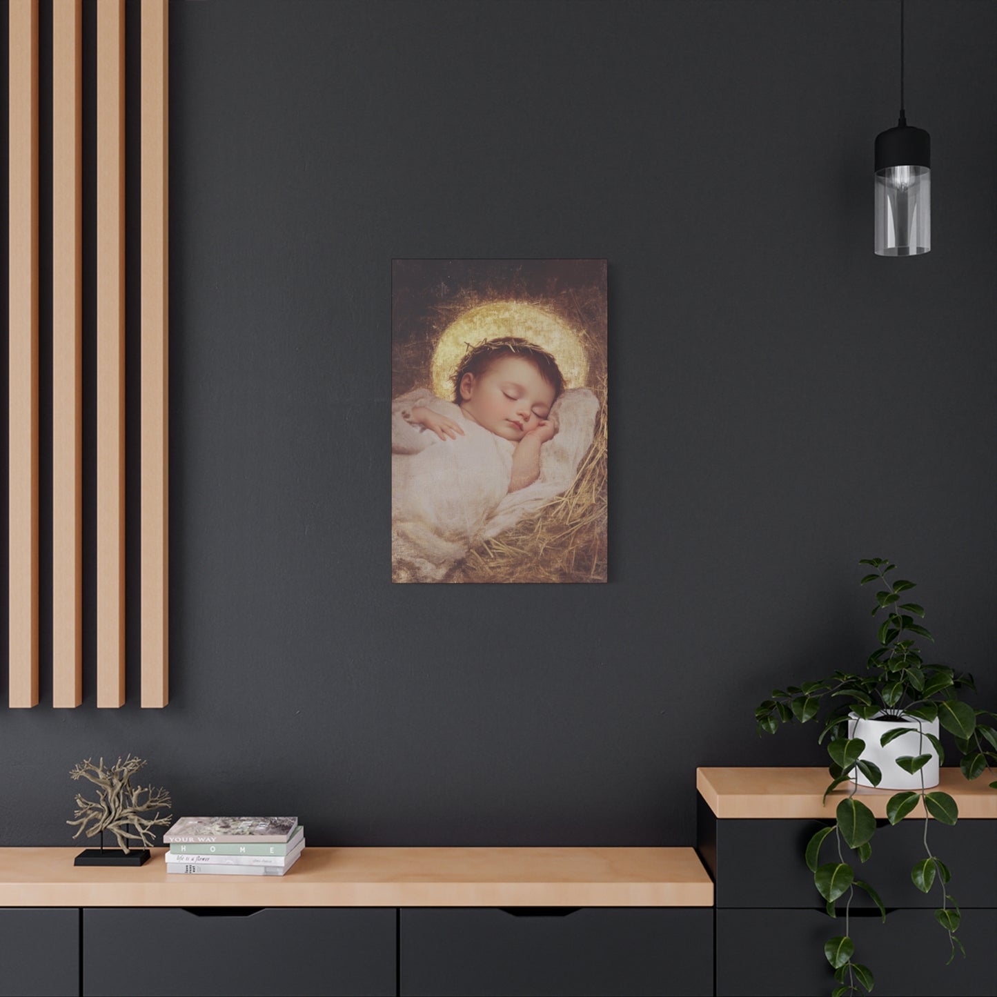 The Christ Child Born Into the Quiet of the World - Gallery Wrapped Canvas - Print - Religious Art for your Home - Catholic Art Print