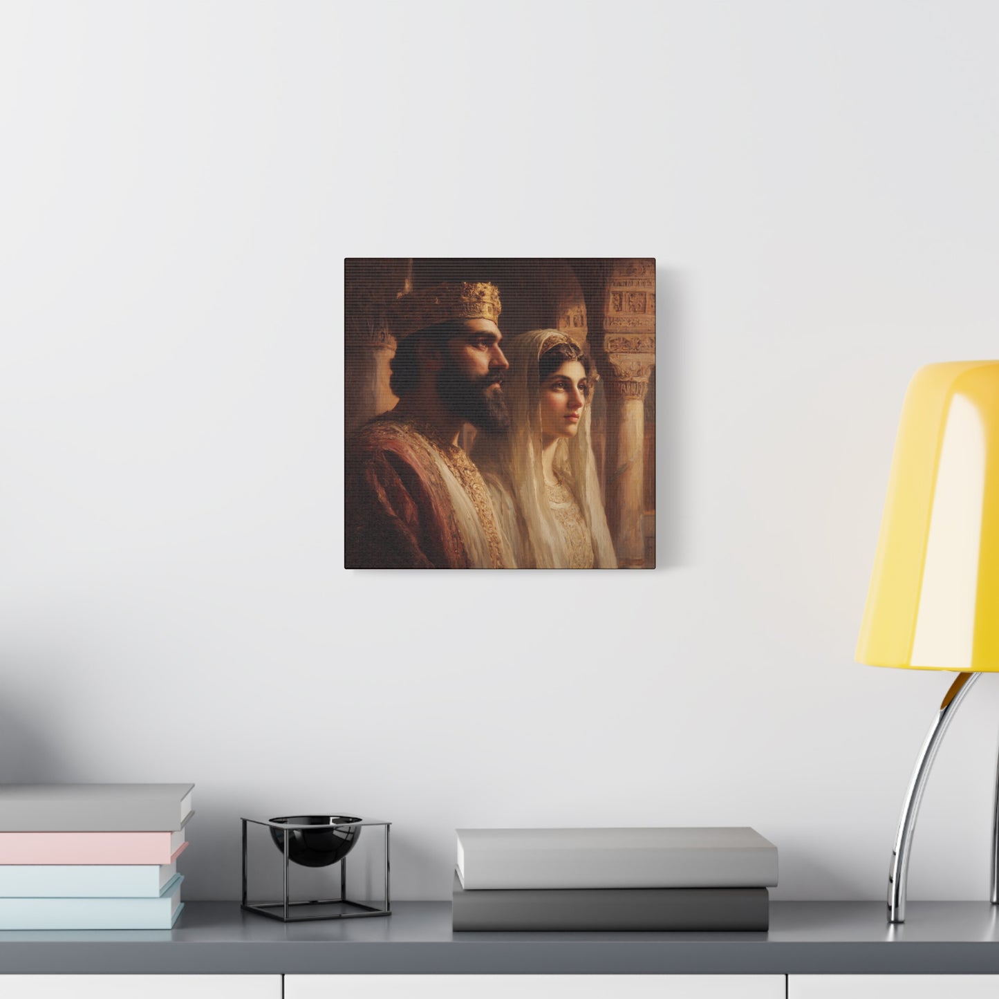 King Xerxes and Queen Esther  - Gallery Wrapped Canvas - Print - Religious Art for your Home - Catholic Art Print