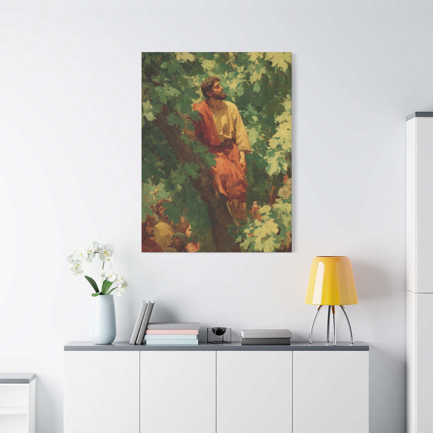 Zacchaeus - Gallery Wrapped Canvas - Print - Religious Art for your Home - Catholic Art Print