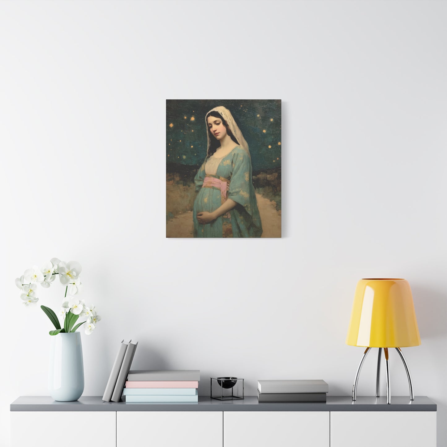 Our Lady of 'O' - Our Lady of Expectation - Mother Mary - Marian Art - Gallery Wrapped Canvas - Print - Catholic Art Print