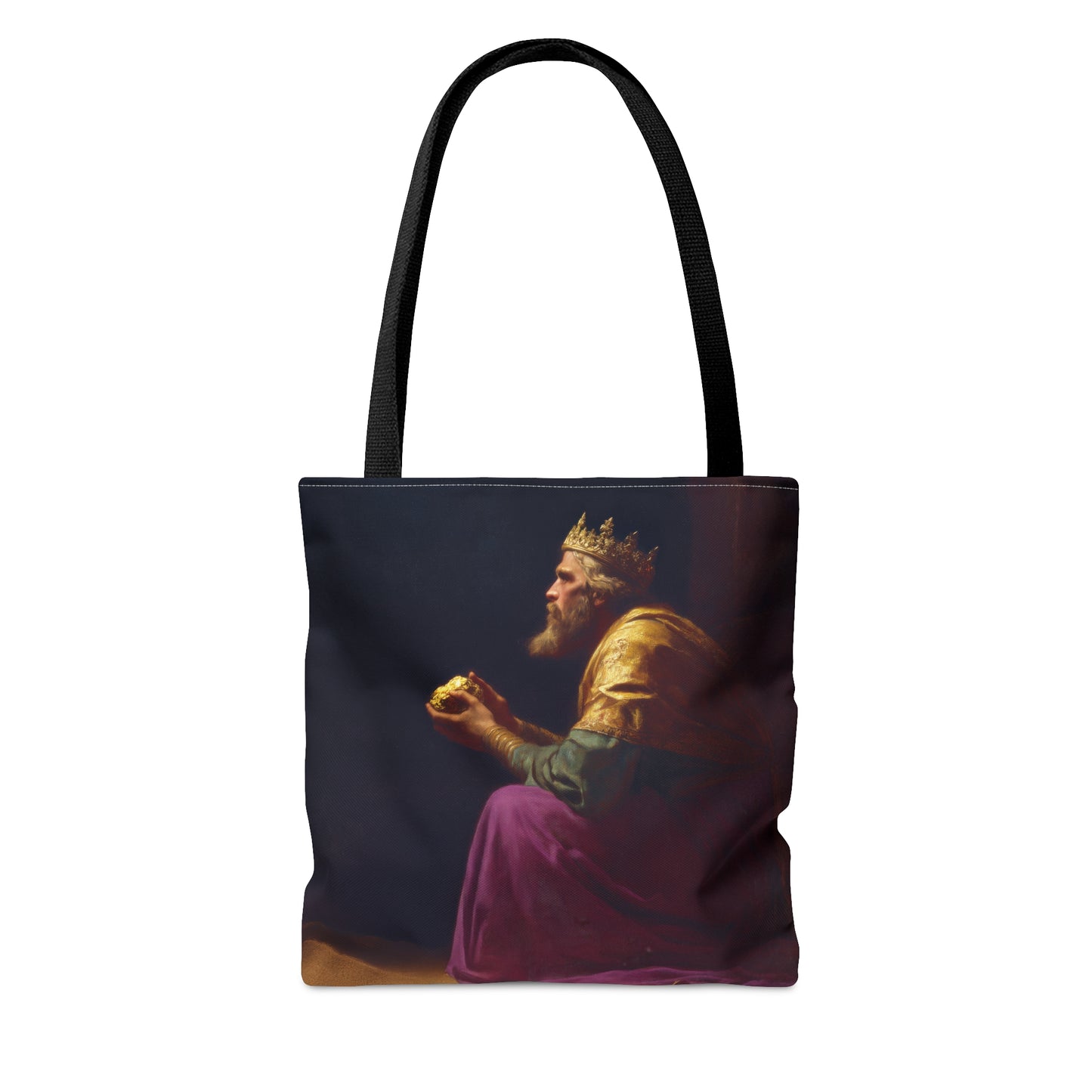 Melchior and the Gift Fit for a King - 3 Wise Men - Tote Bag - Large Medium Small Faith Art Bag - Re usable Tote Purse - Double Sided