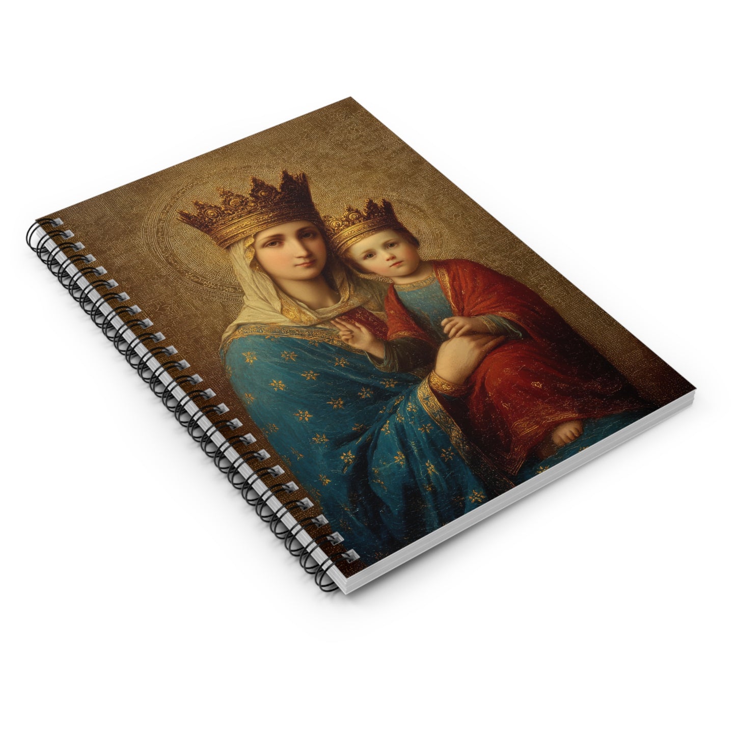 Madonna della Strada - Our Lady of the Way - Sanctified Souls Art - Religious Based Notebook - Spiral Notebook - Ruled Line