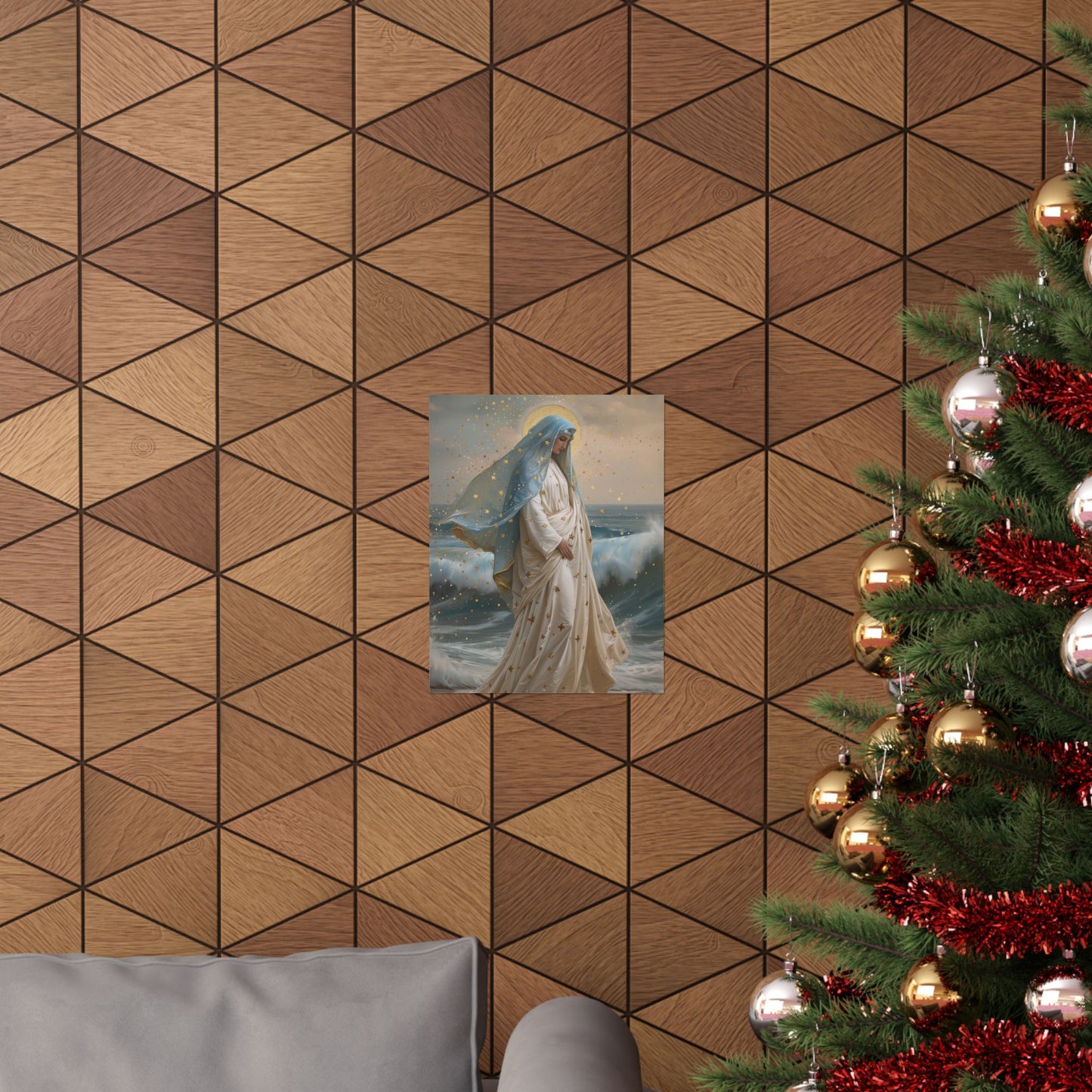 Ocean's Embrace - Devotion to Our Lady poster print - Sanctified Souls - Multiple Sizes - Premium Matte Posters - Our Lady Star of the Sea
