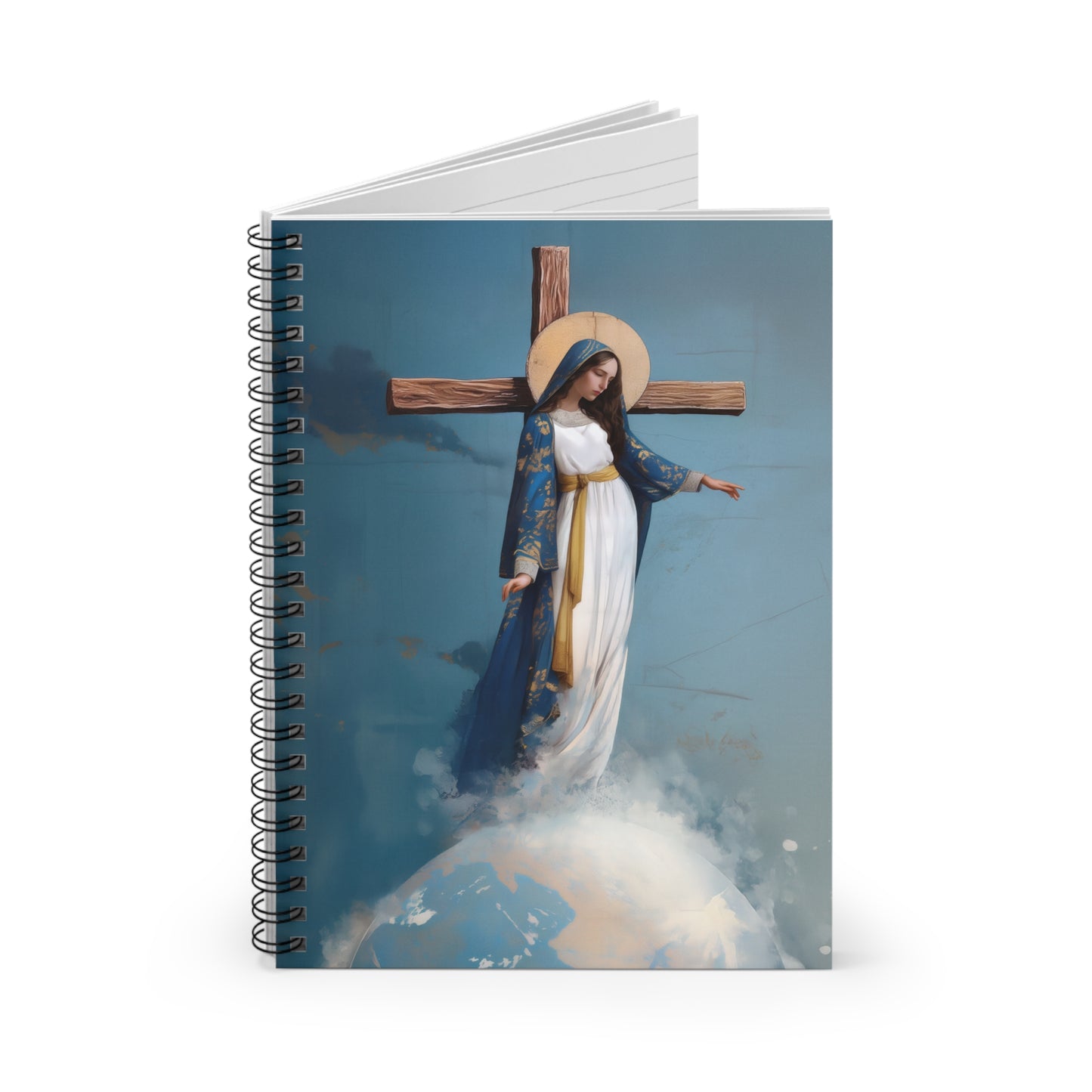 The Lady Of All Nations - Marian Devotion - Mother Mary - Journal - Sanctified Souls Art - Religious Based Notebook - Spiral Notebook