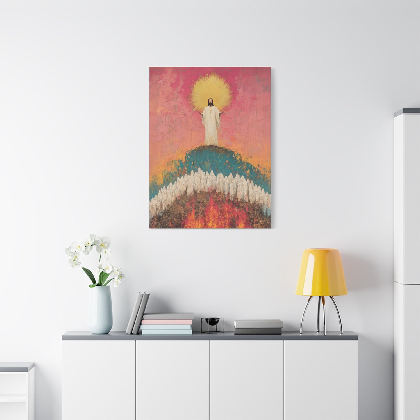 Light Pierced the Abyss  - Museum Wrapped Canvas - Sanctified Souls Print - Religious Art for your Home